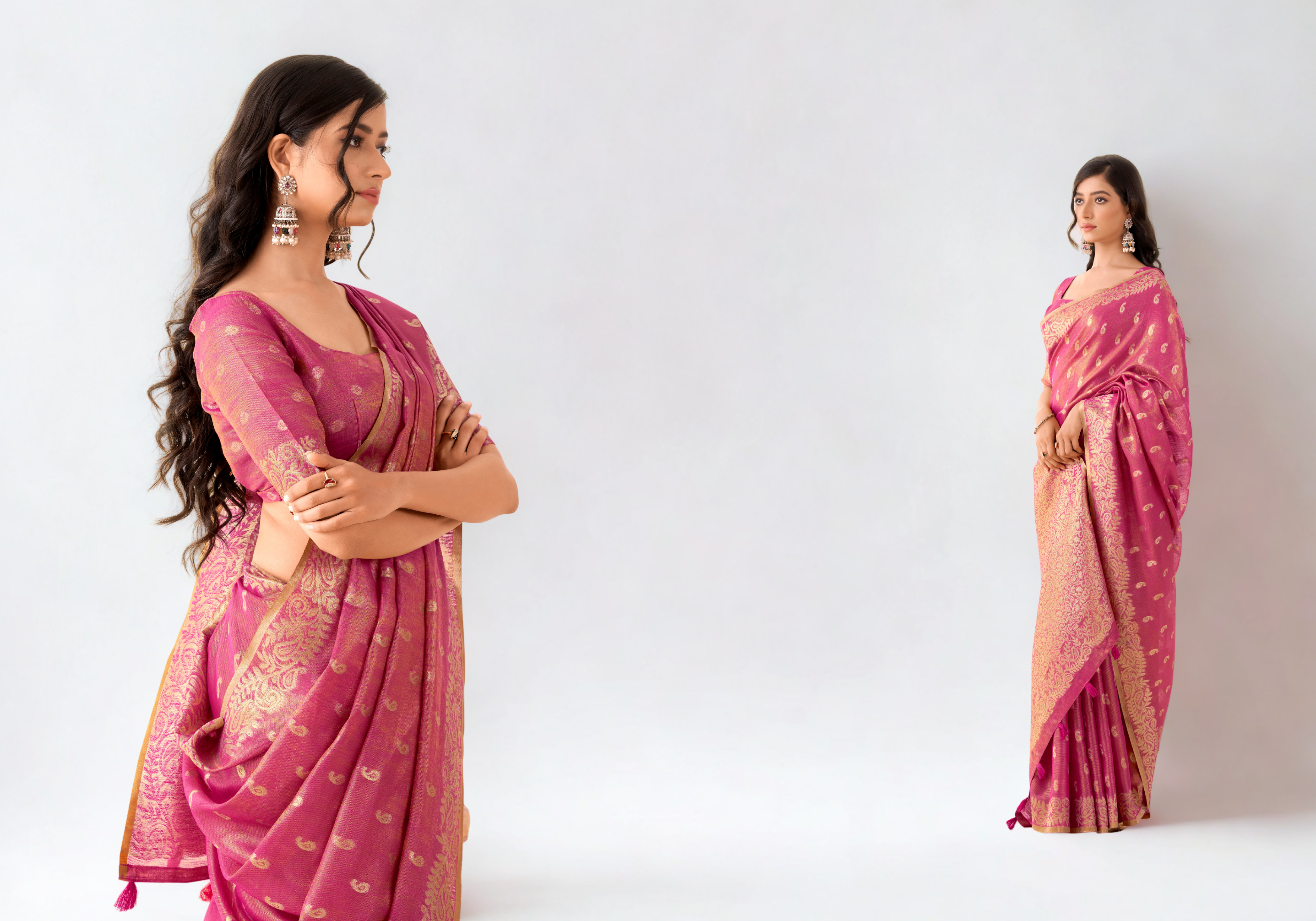 Linen Clo – Premium Tissue Linen Saree Collection