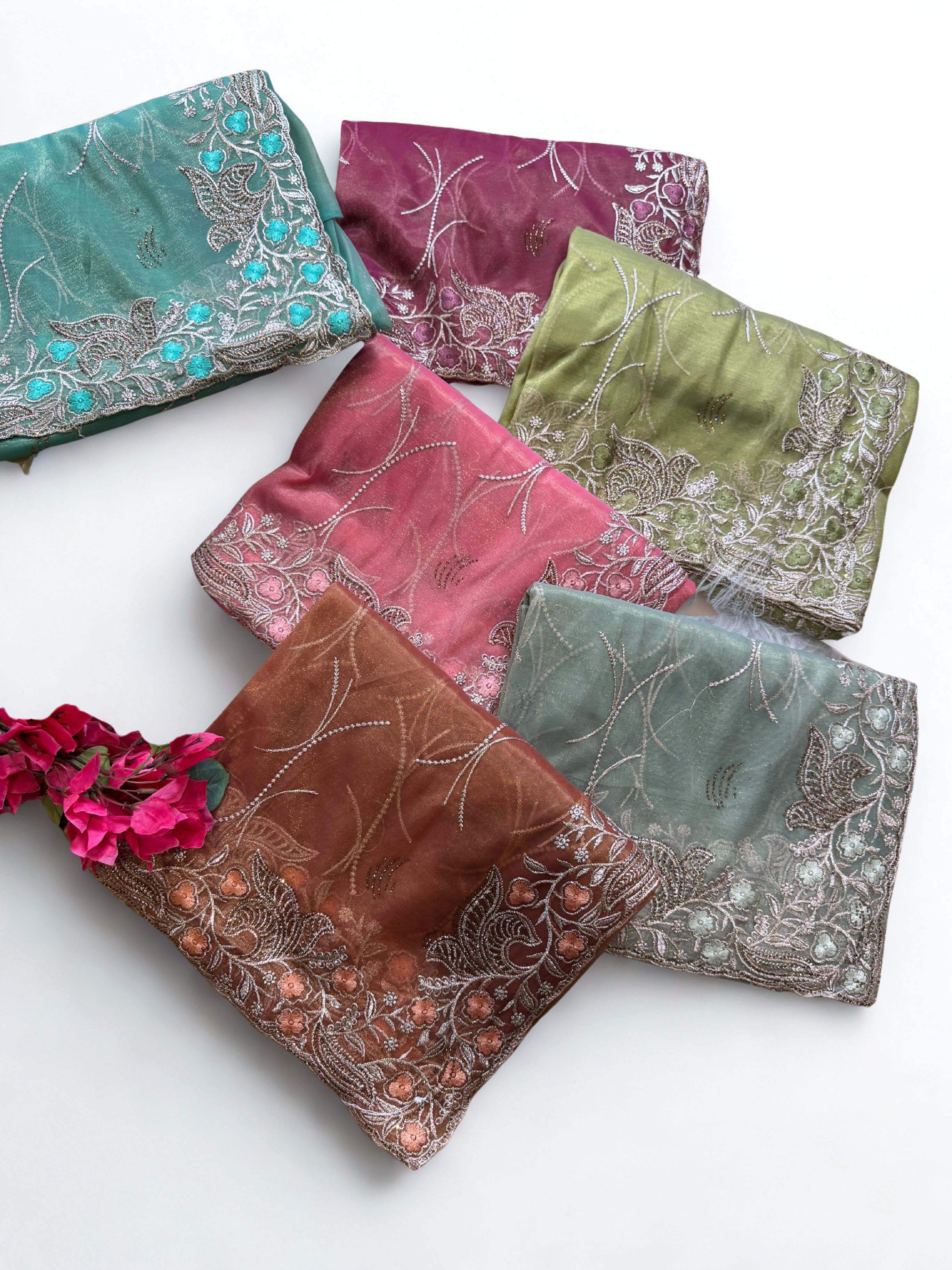 Exclusive Tissue Silk Saree with Viscos Thread & Zarkhan Work