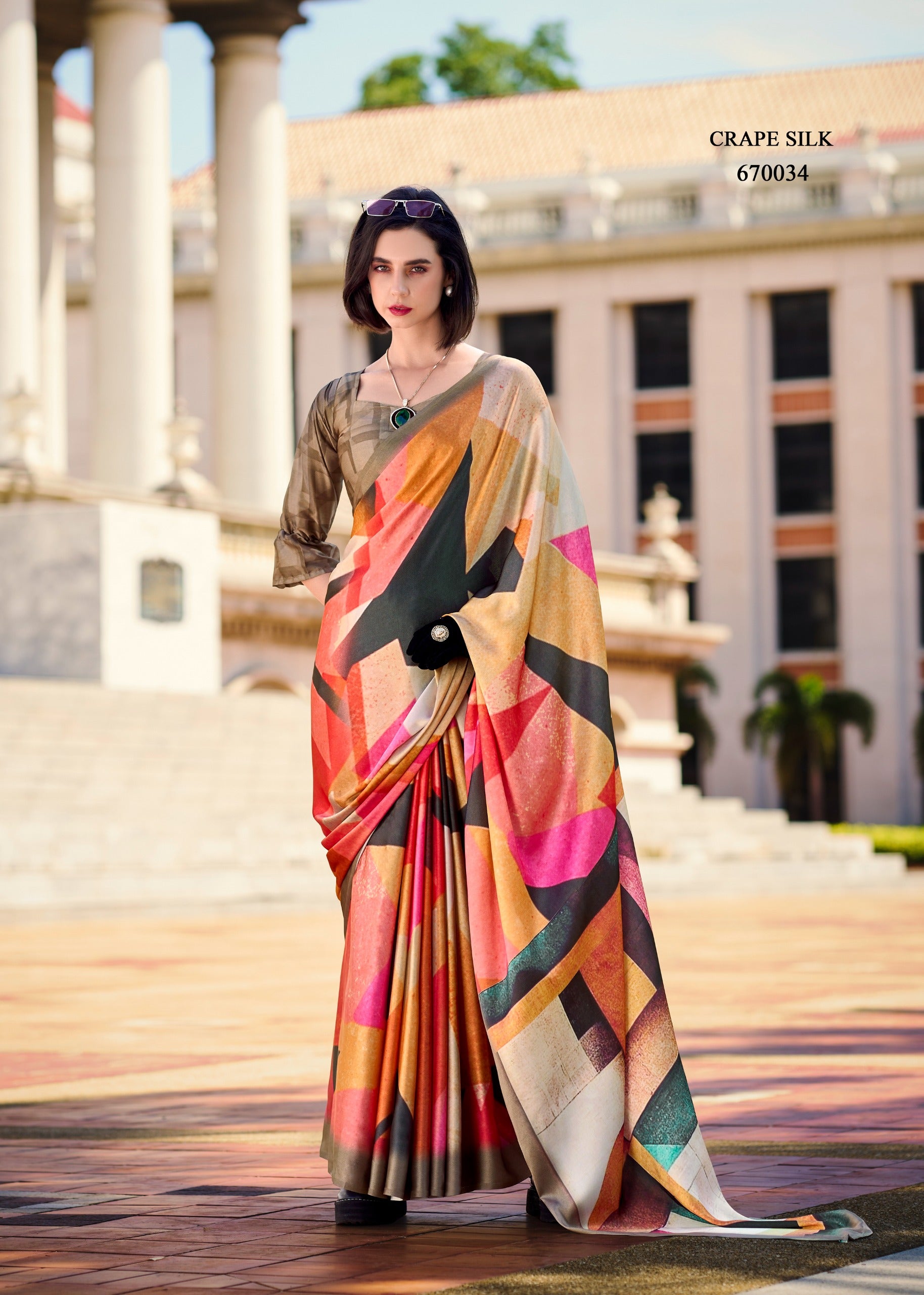 New CLO Satin Crape Saree – Premium Designer Collection