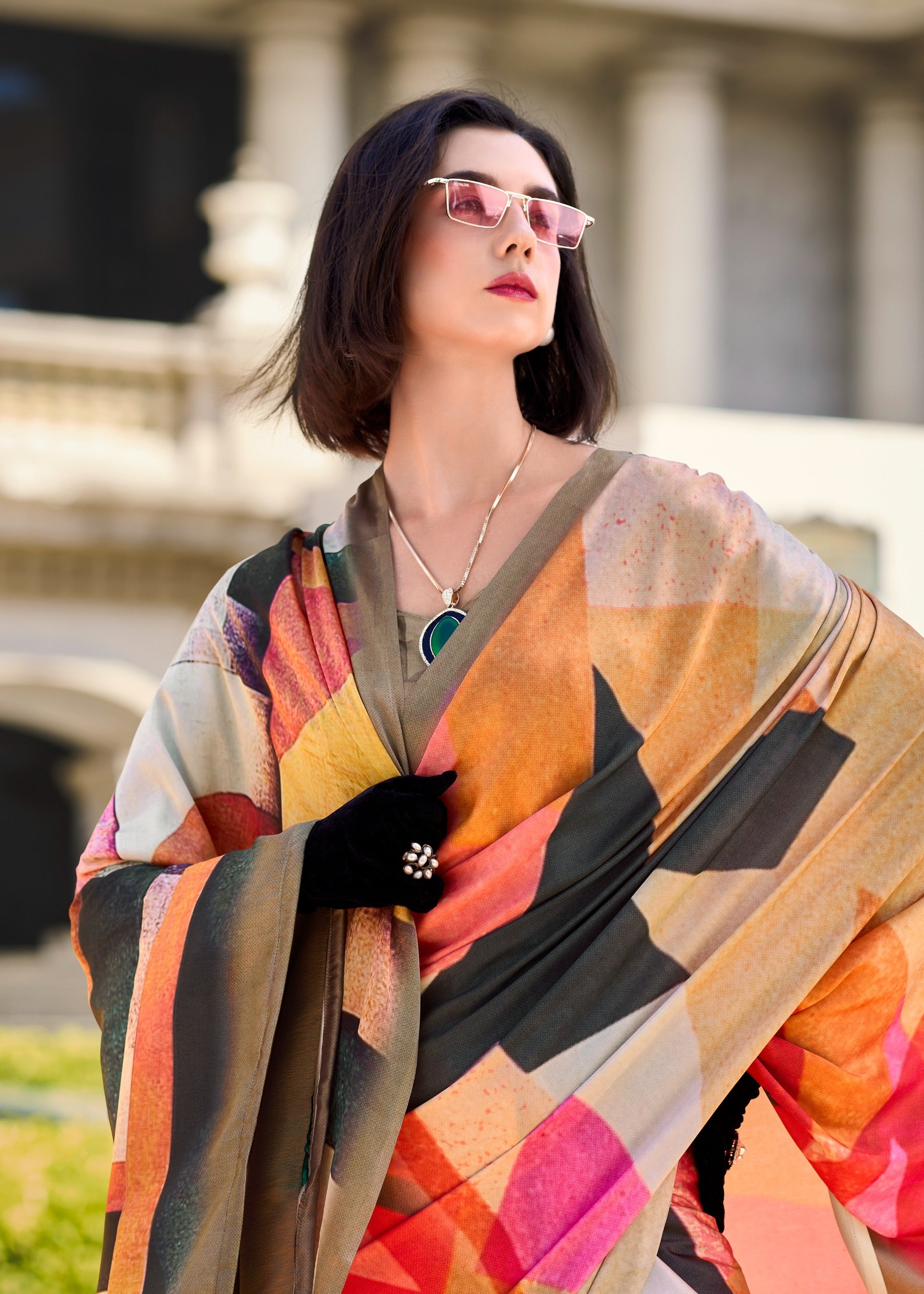 New CLO Satin Crape Saree – Premium Designer Collection