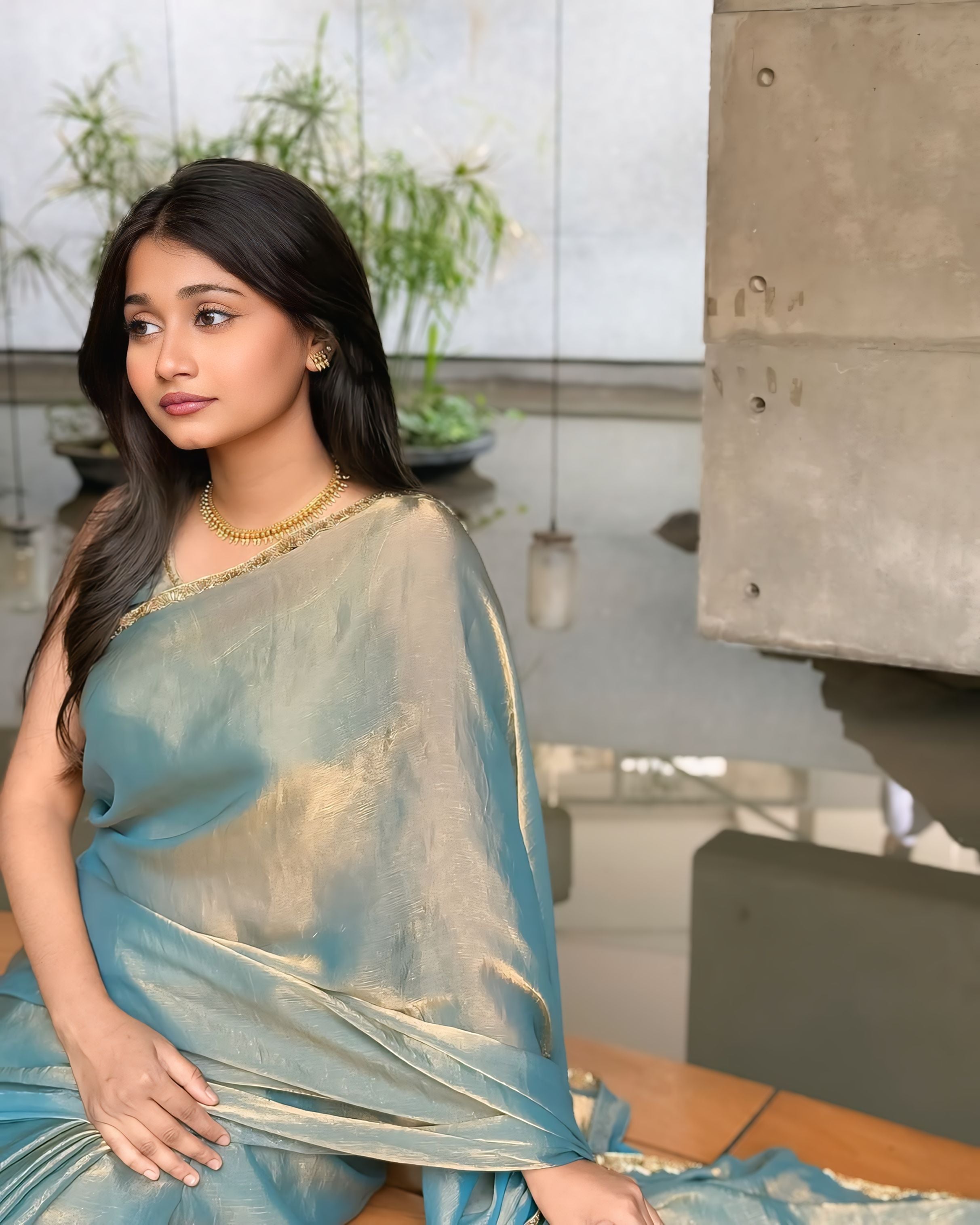 CLOVIRA Radiant Fancy Silk Saree with Stitched Blouse | Elegant Designer Party Wear Collection