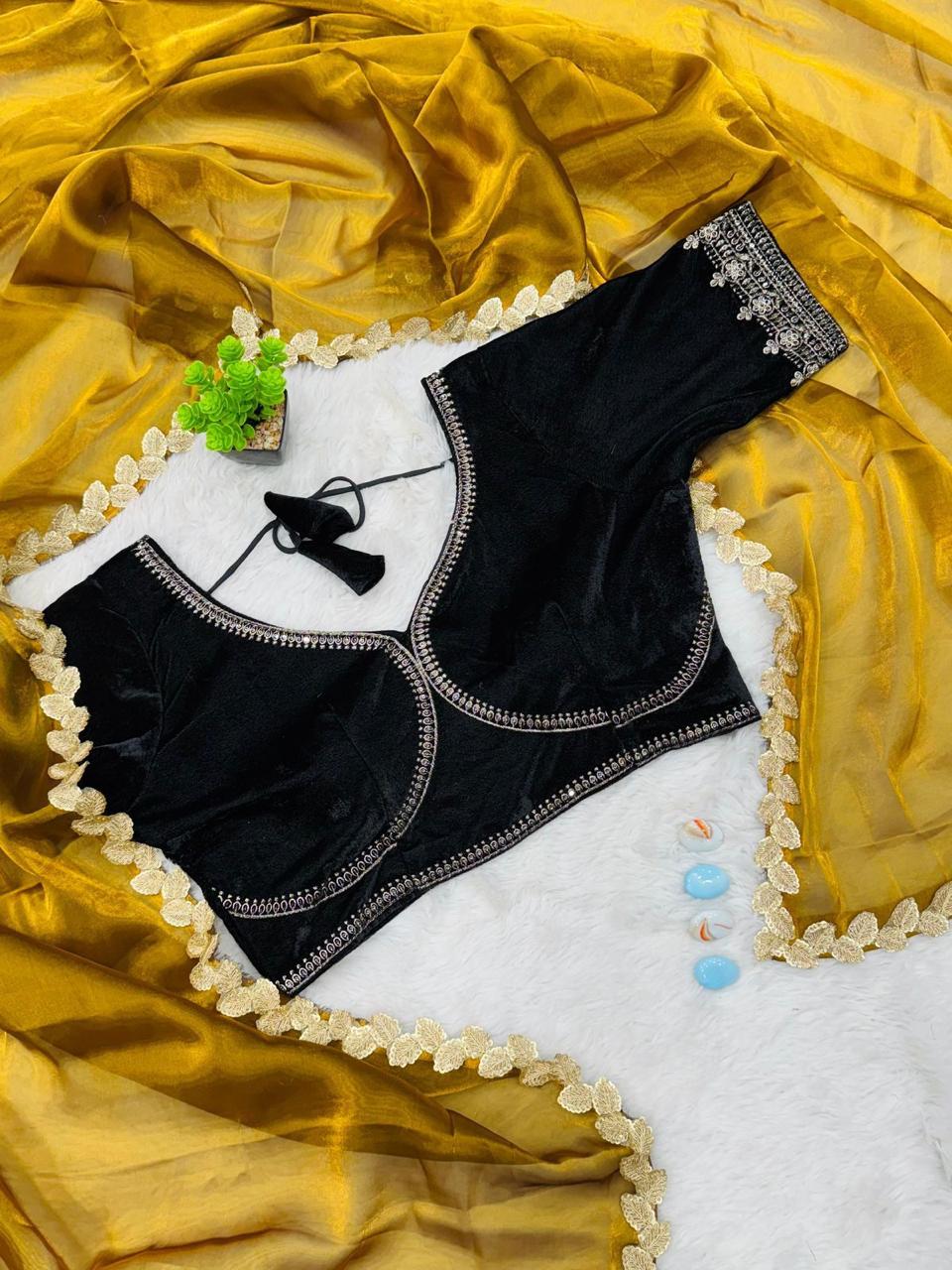 CLOVIRA Two Tone Fancy Silk Saree