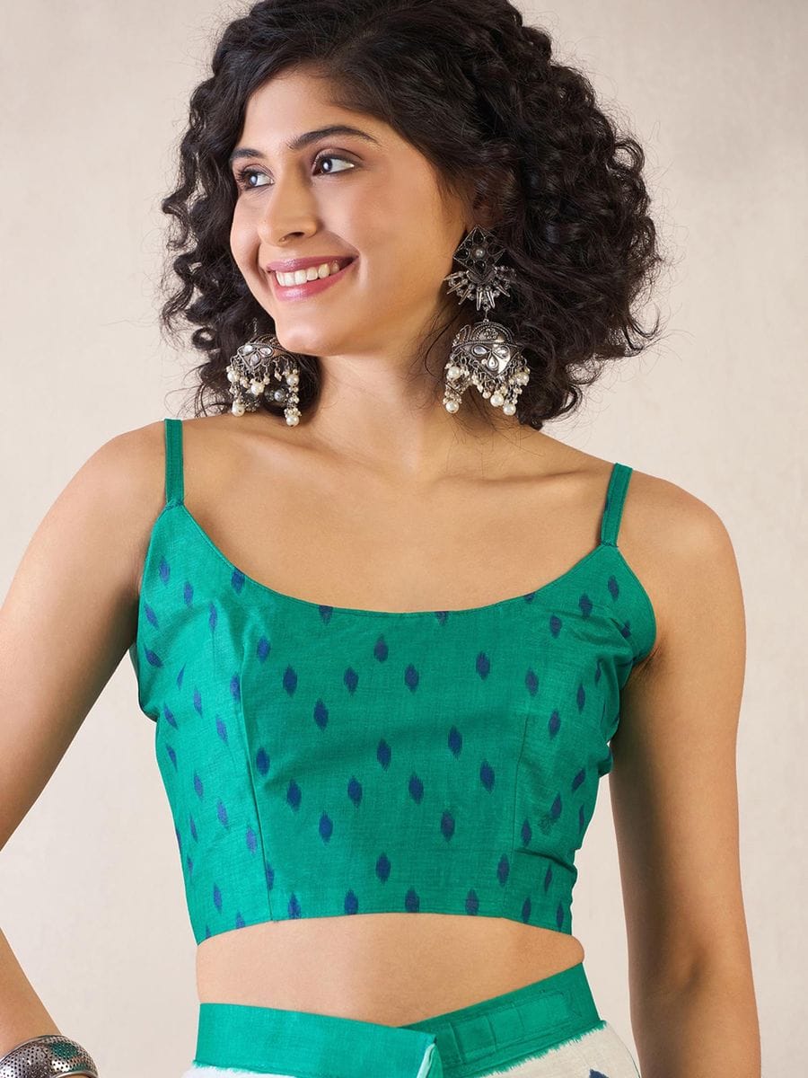 CLOVIRA Pure Soft Mul Cotton Silk Ready-to-Wear Saree with Pocket