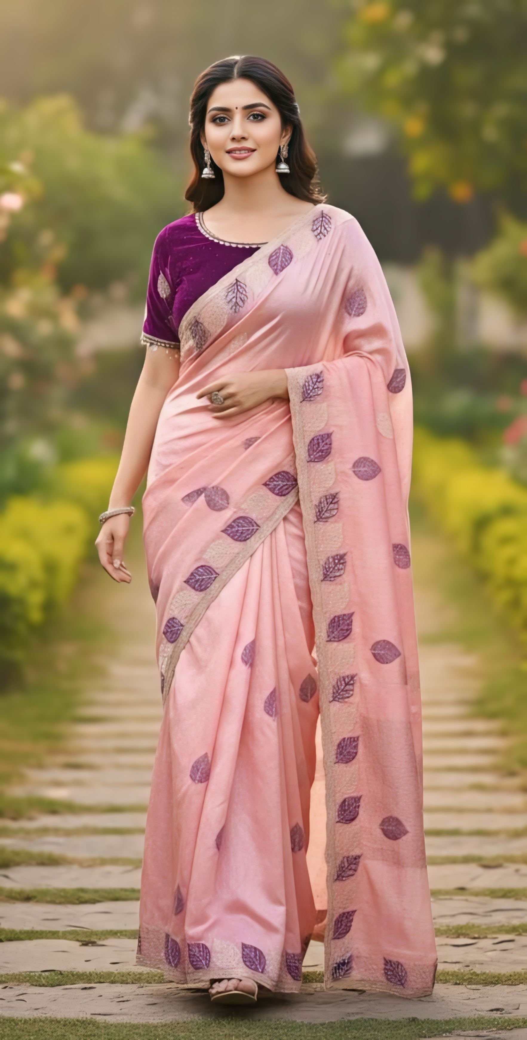 Designer Traditional Party Wear Soft Silk Saree | Embroidery, Sequence, Lace & Stone Work with Stitched Blouse