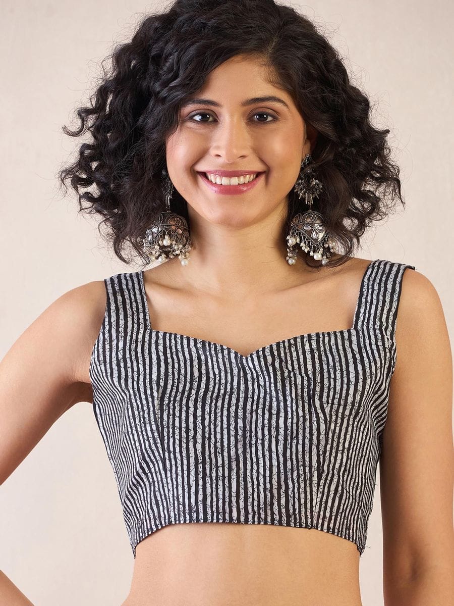 CLOVIRA Pure Soft Mul Cotton Silk Ready-to-Wear Saree with Pocket