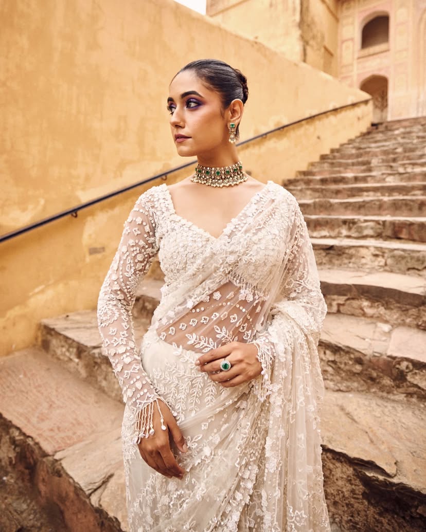 CLOVIRA Heavy Butterfly Net Saree with 5MM Sequins Embroidery Work