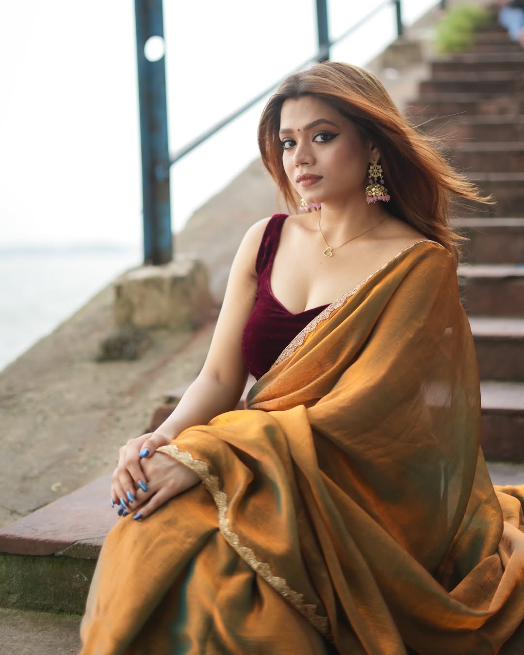 CLOVIRA Radiant Fancy Silk Saree with Stitched Blouse | Elegant Designer Party Wear Collection