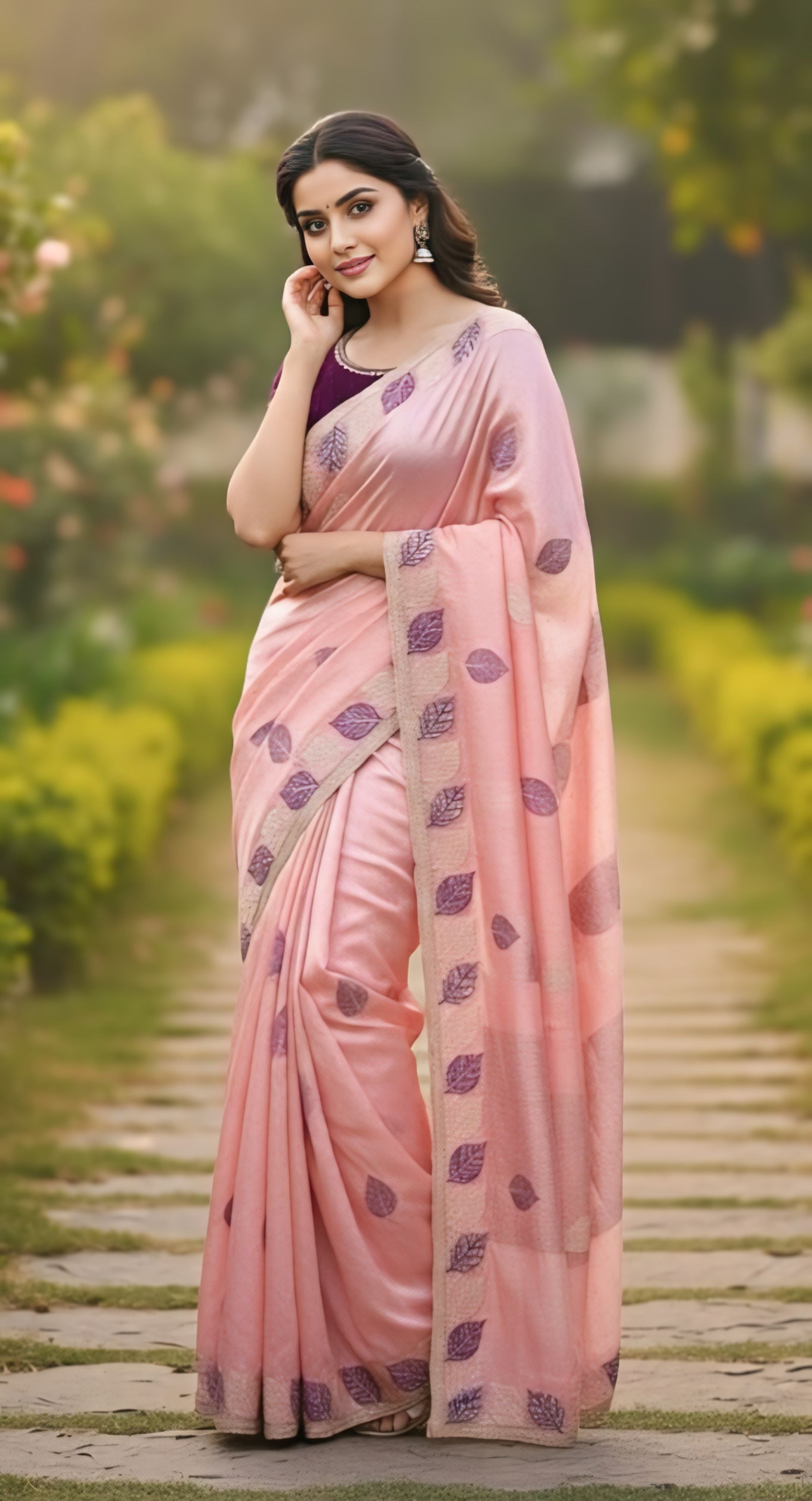 Designer Traditional Party Wear Soft Silk Saree | Embroidery, Sequence, Lace & Stone Work with Stitched Blouse