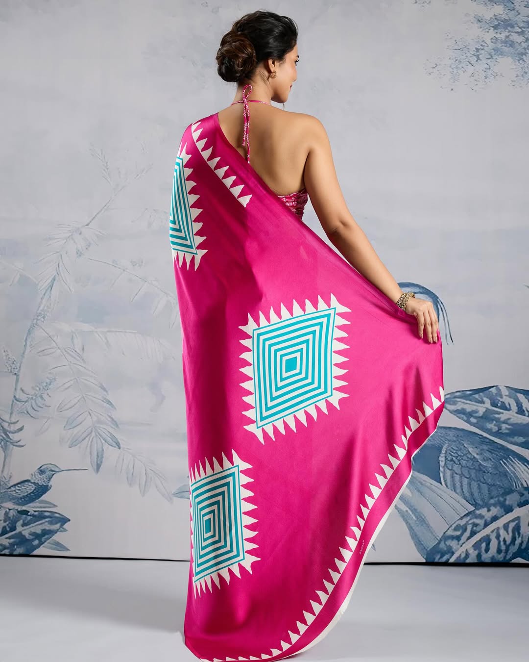 CLOVIRA Pure Soft Crepe Silk Ready-to-Wear Saree