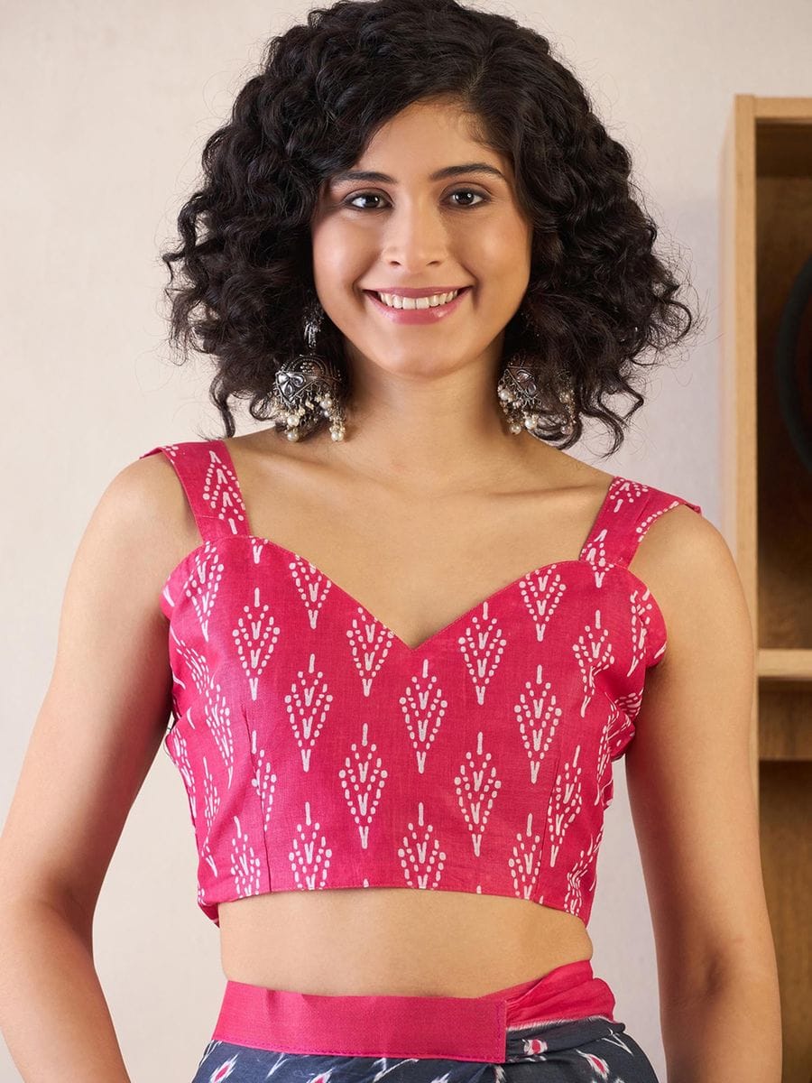 CLOVIRA Pure Soft Mul Cotton Silk Ready-to-Wear Saree with Pocket