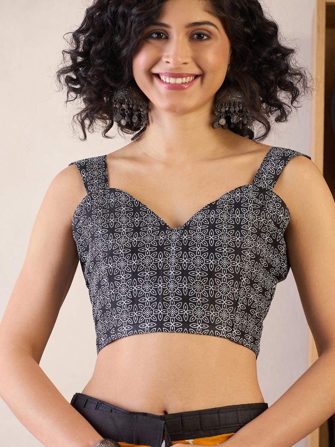 CLOVIRA Pure Soft Mul Cotton Silk Ready-to-Wear Saree with Pocket