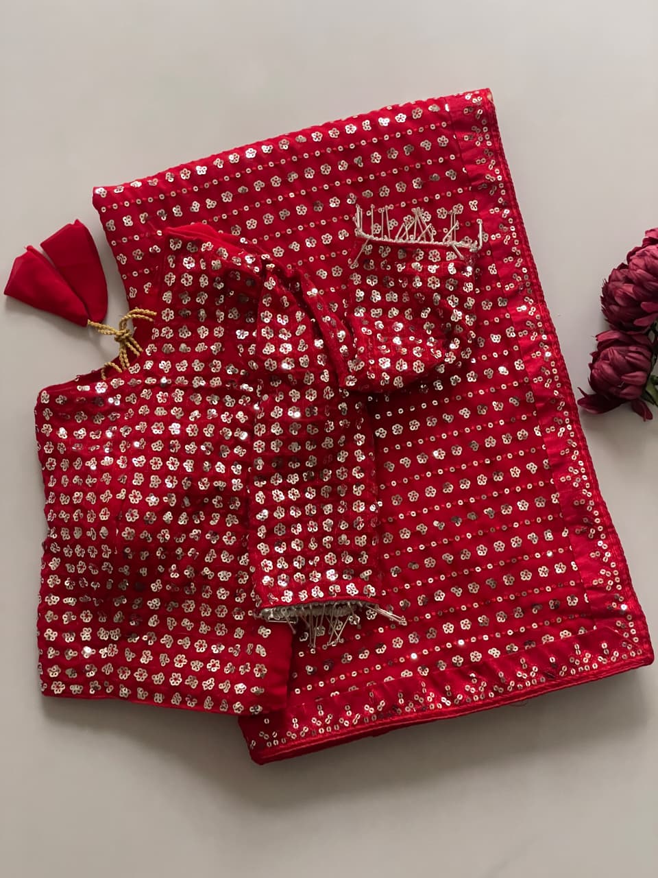 Heavy Faux Georgette Saree with 5MM Sequins & Multy Embroidery Work