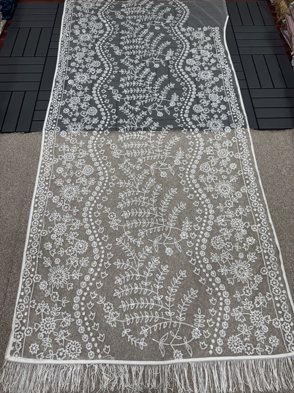 CLOVIRA Heavy Butterfly Net Saree with 5MM Sequins Embroidery Work