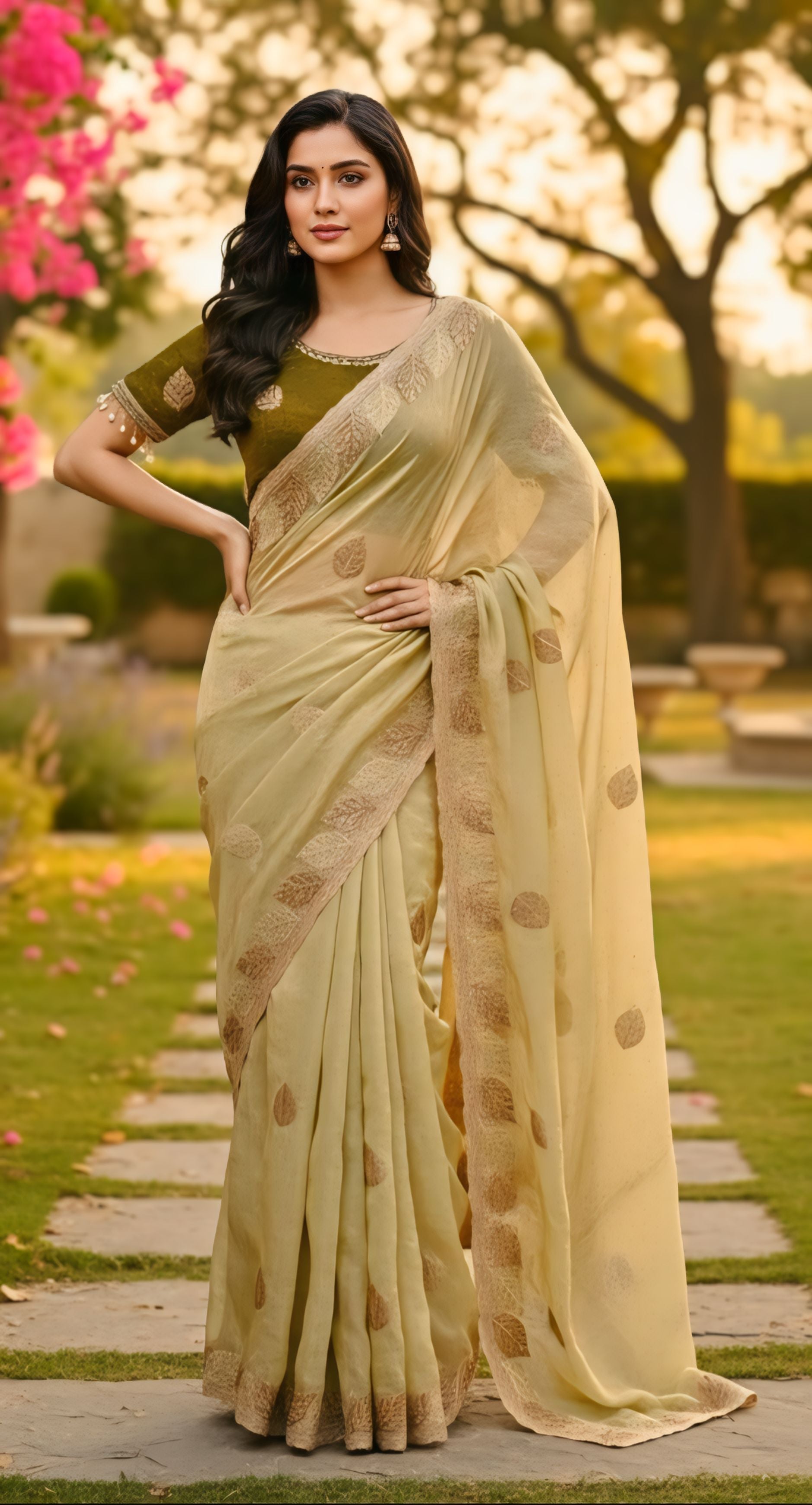 Designer Traditional Party Wear Soft Silk Saree | Embroidery, Sequence, Lace & Stone Work with Stitched Blouse