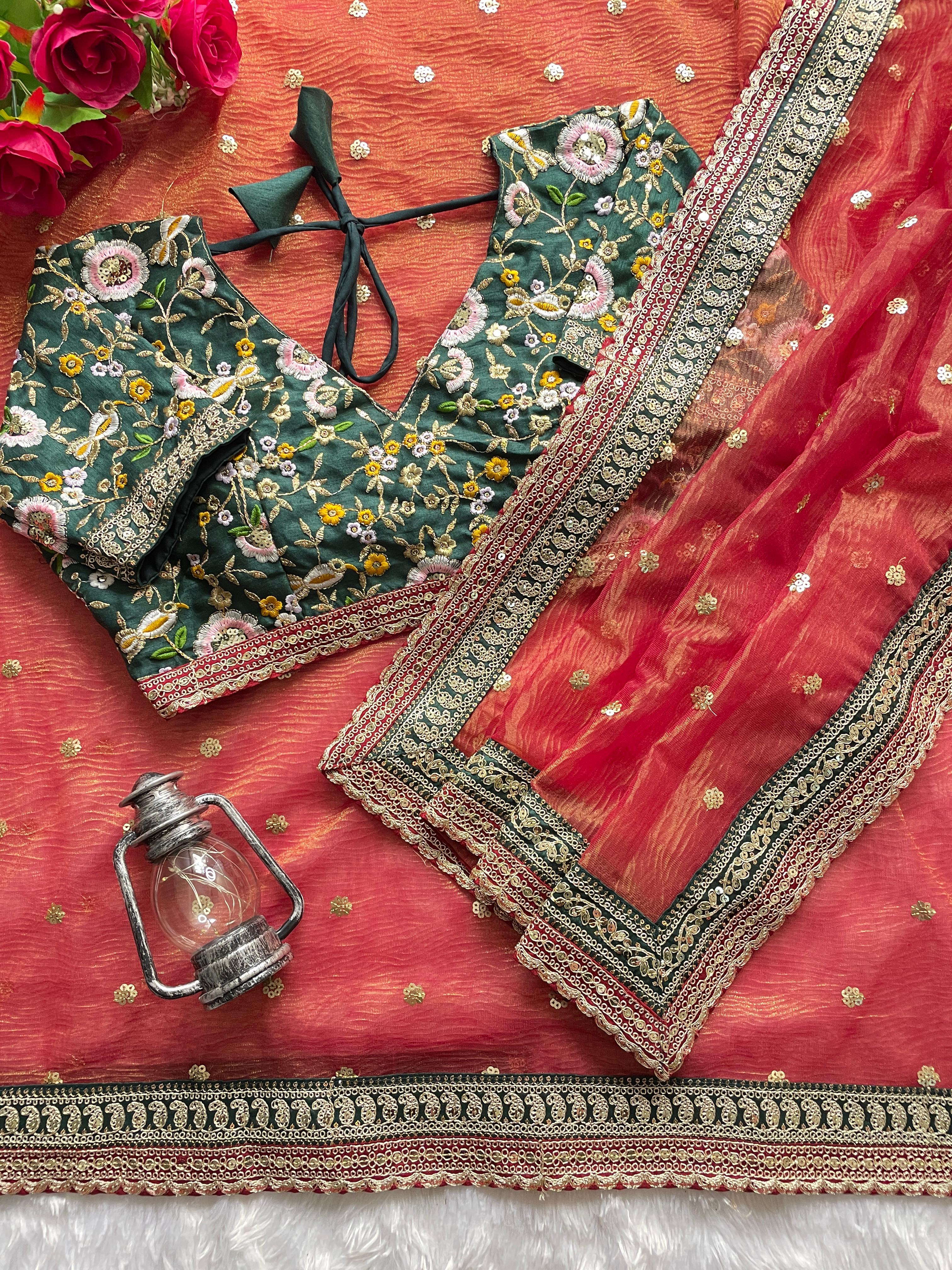 CLOVIRA Maroon Soft Crush Saree