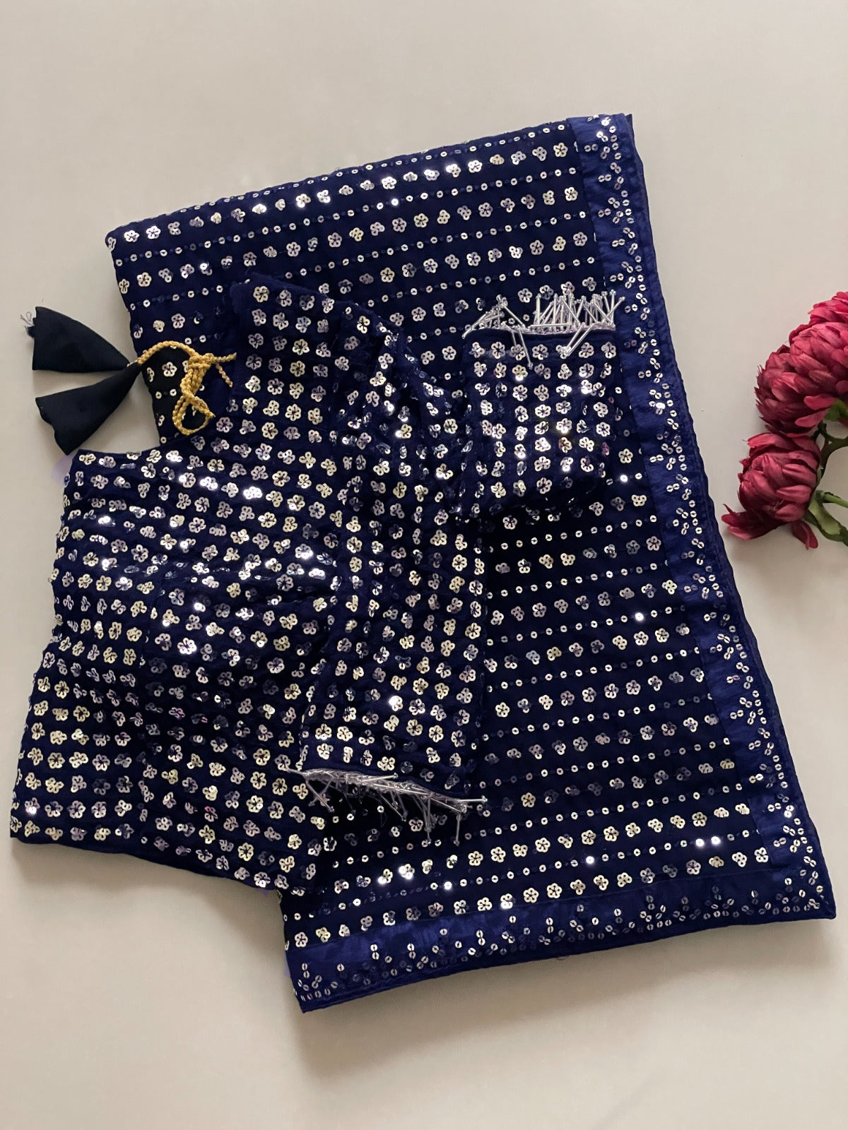 Heavy Faux Georgette Saree with 5MM Sequins & Multy Embroidery Work