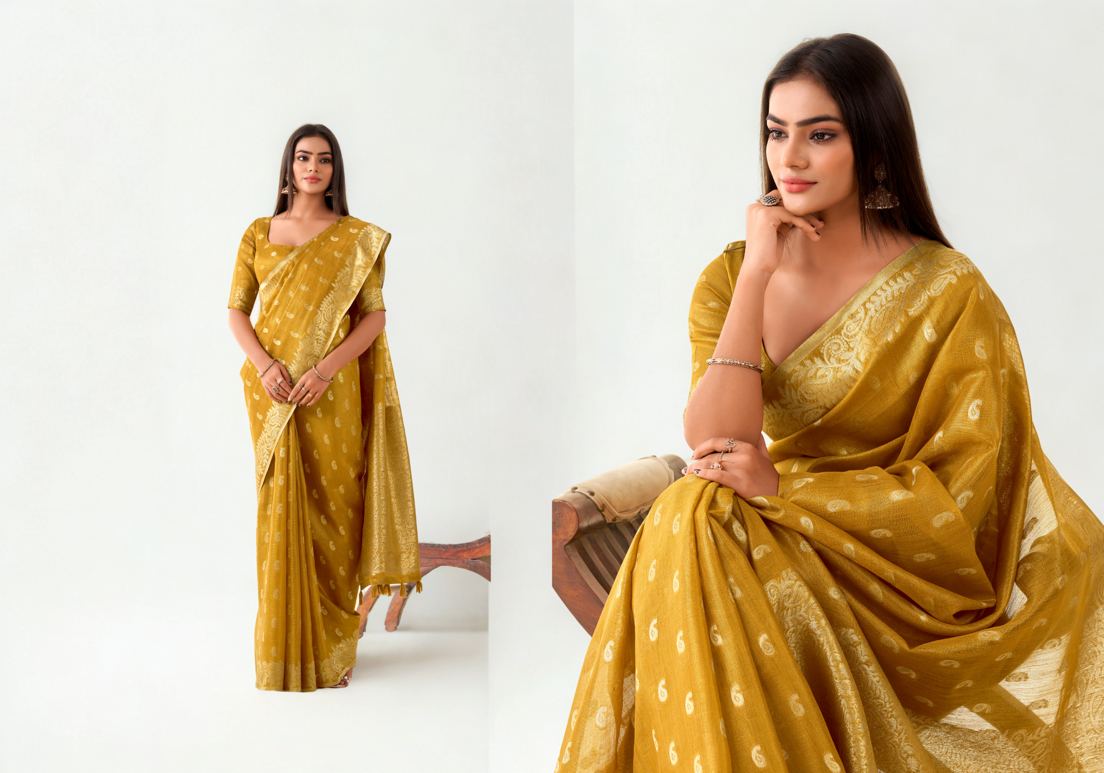Linen Clo – Premium Tissue Linen Saree Collection