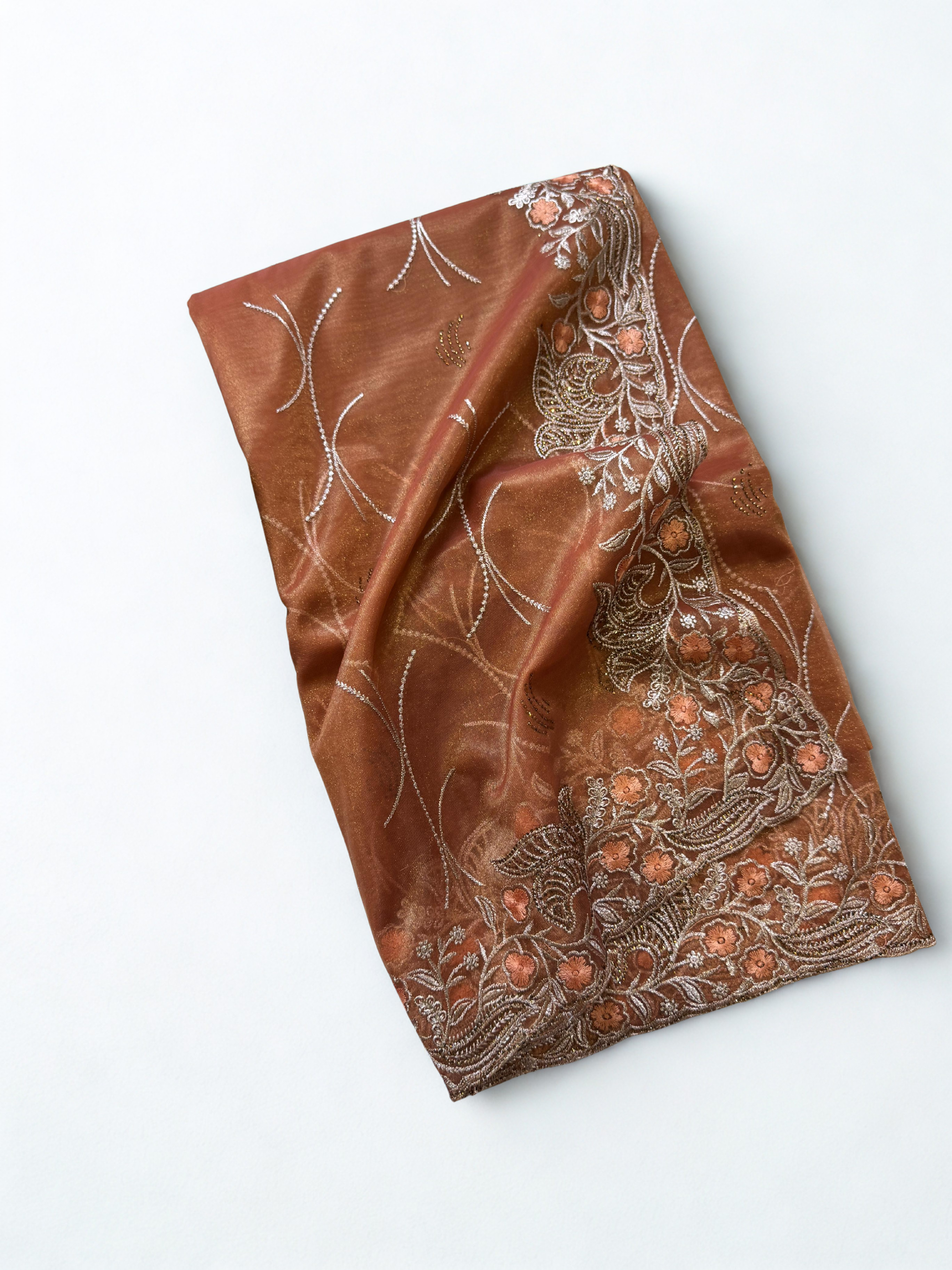 Exclusive Tissue Silk Saree with Viscos Thread & Zarkhan Work