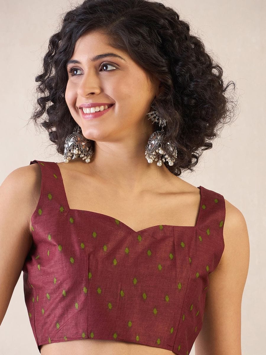 CLOVIRA Pure Soft Mul Cotton Silk Ready-to-Wear Saree with Pocket