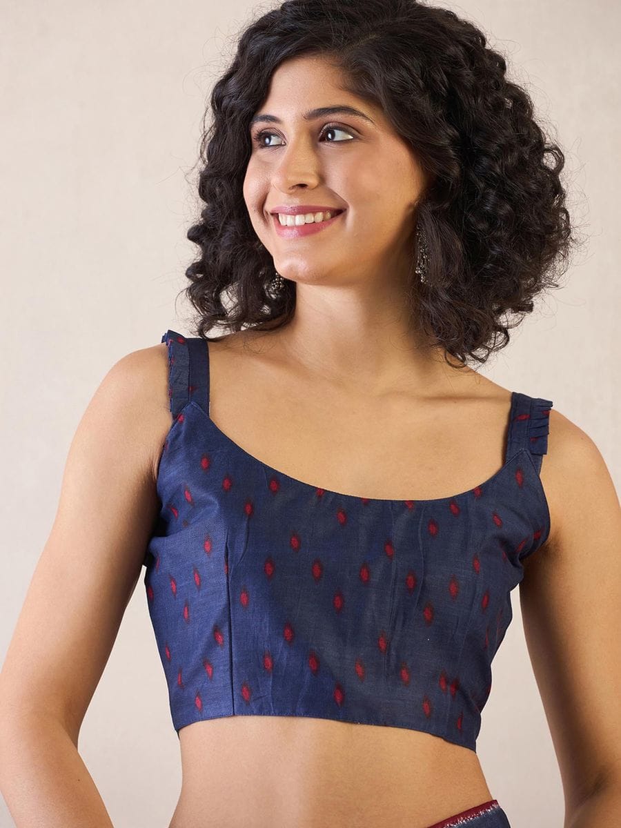 CLOVIRA Pure Soft Mul Cotton Silk Ready-to-Wear Saree with Pocket