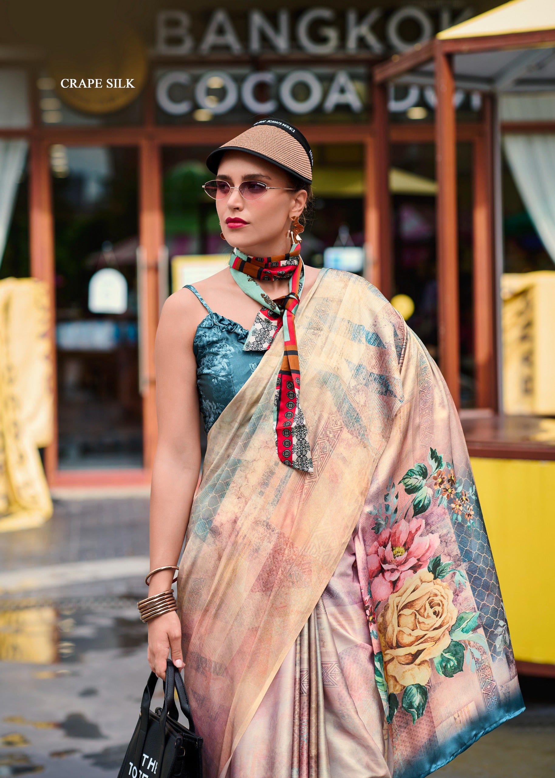 New CLO Satin Crape Saree – Premium Designer Collection