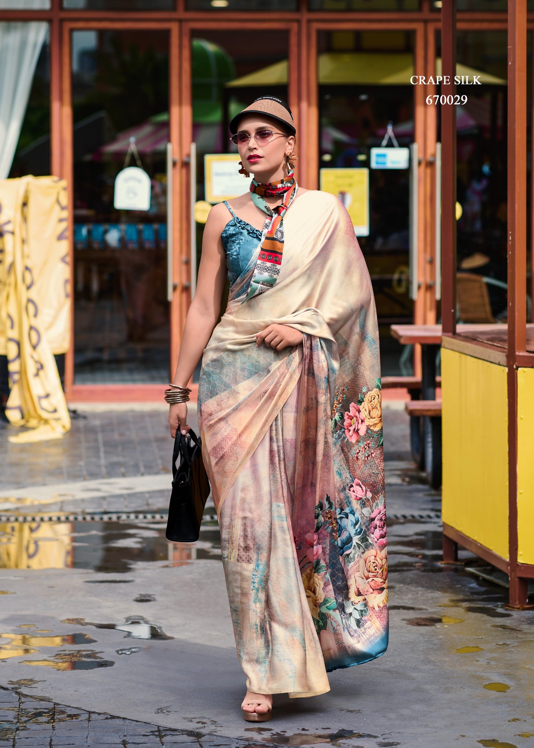 New CLO Satin Crape Saree – Premium Designer Collection