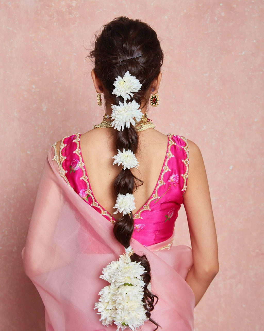 CLOVIRA 1-Minute Ready-to-Wear Tabby Organza Saree with Printed & Handwork Border | Luxurious Designer Collection