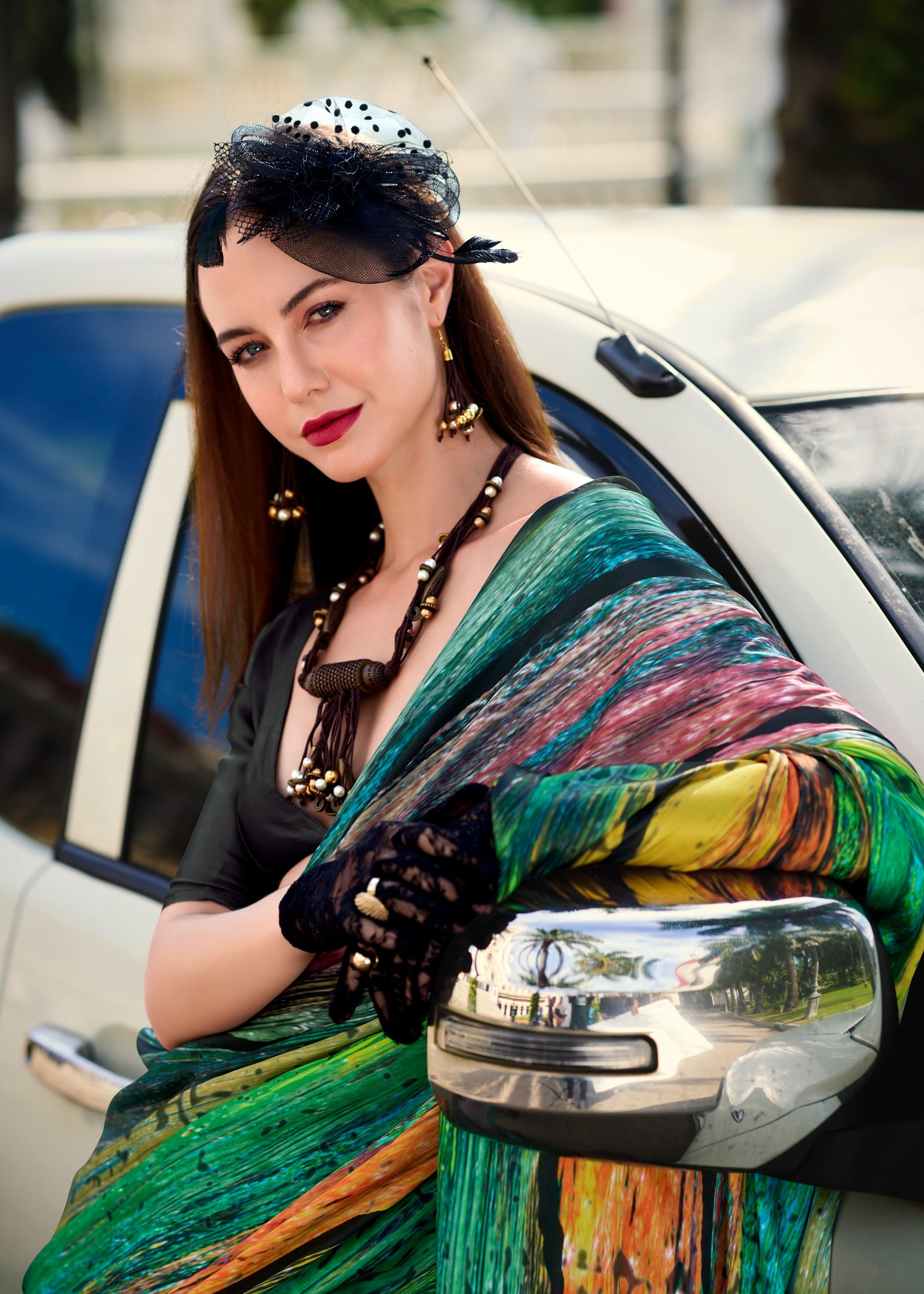 New CLO Satin Crape Saree – Premium Designer Collection