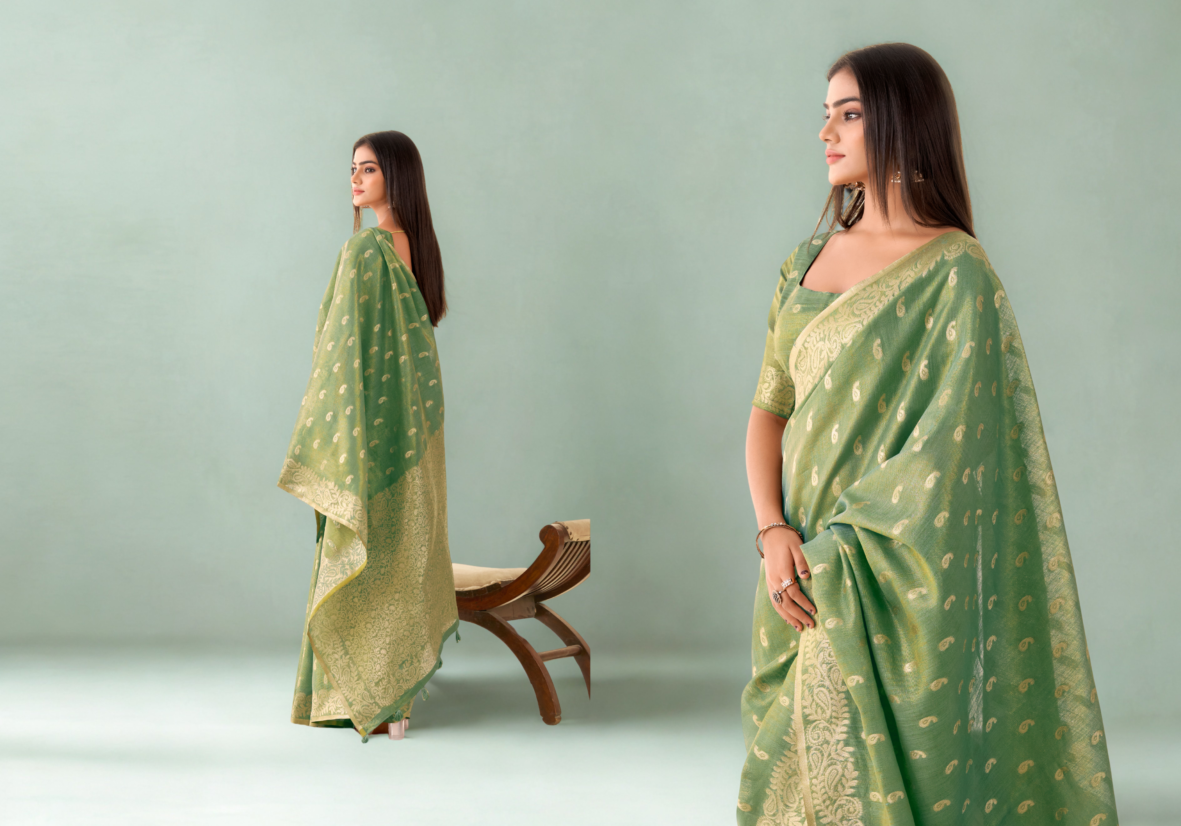 Linen Clo – Premium Tissue Linen Saree Collection