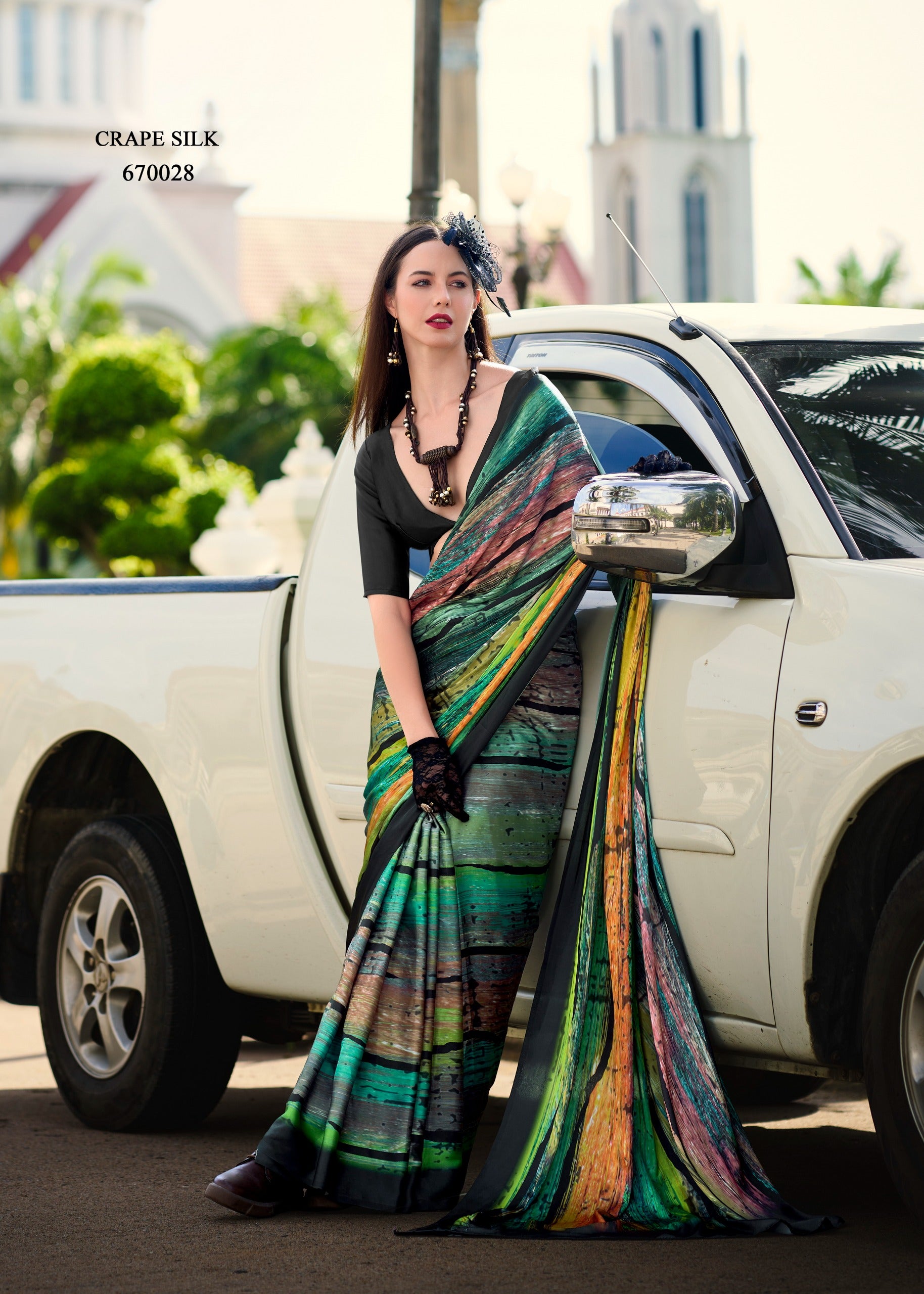New CLO Satin Crape Saree – Premium Designer Collection