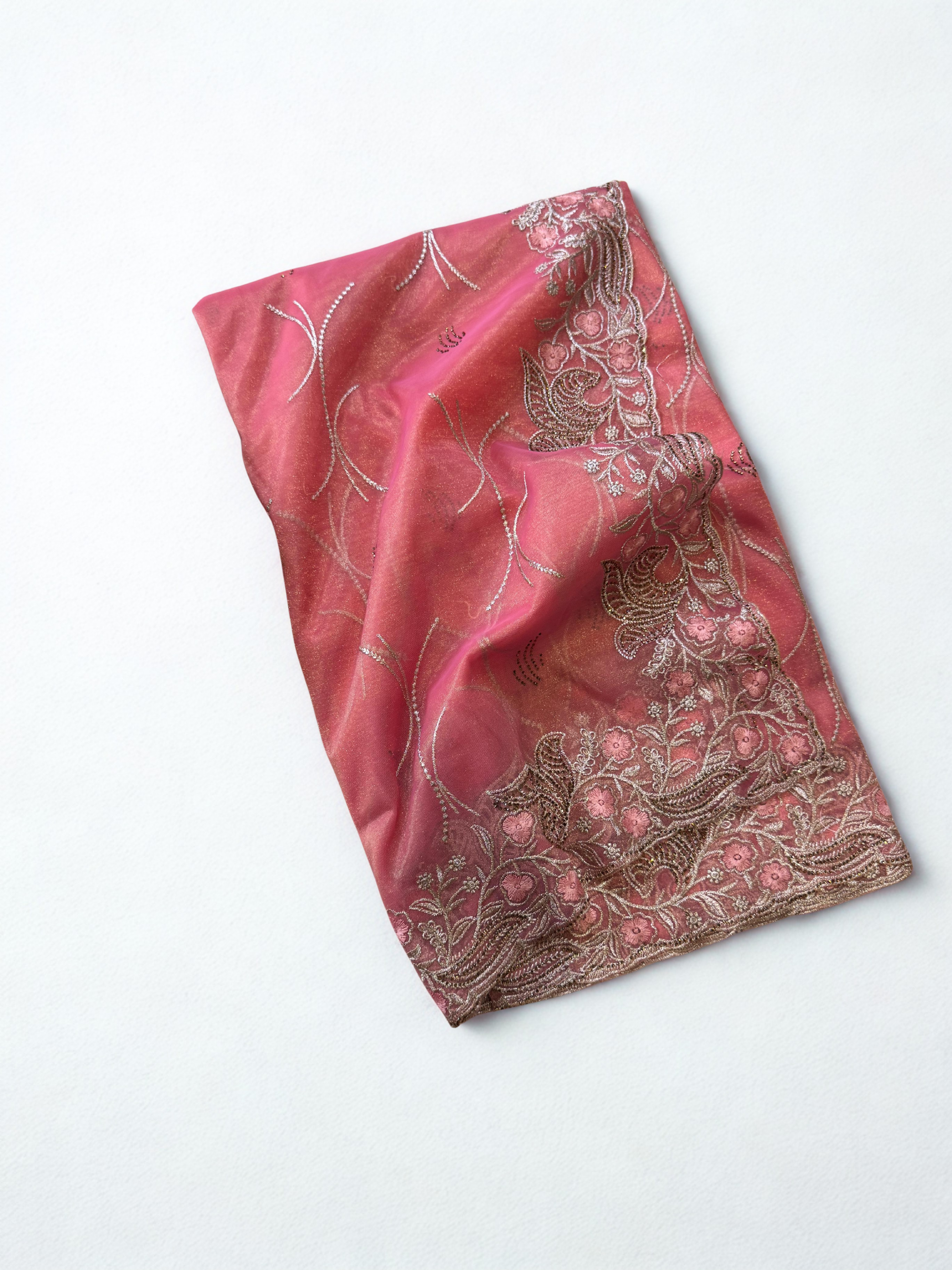 Exclusive Tissue Silk Saree with Viscos Thread & Zarkhan Work