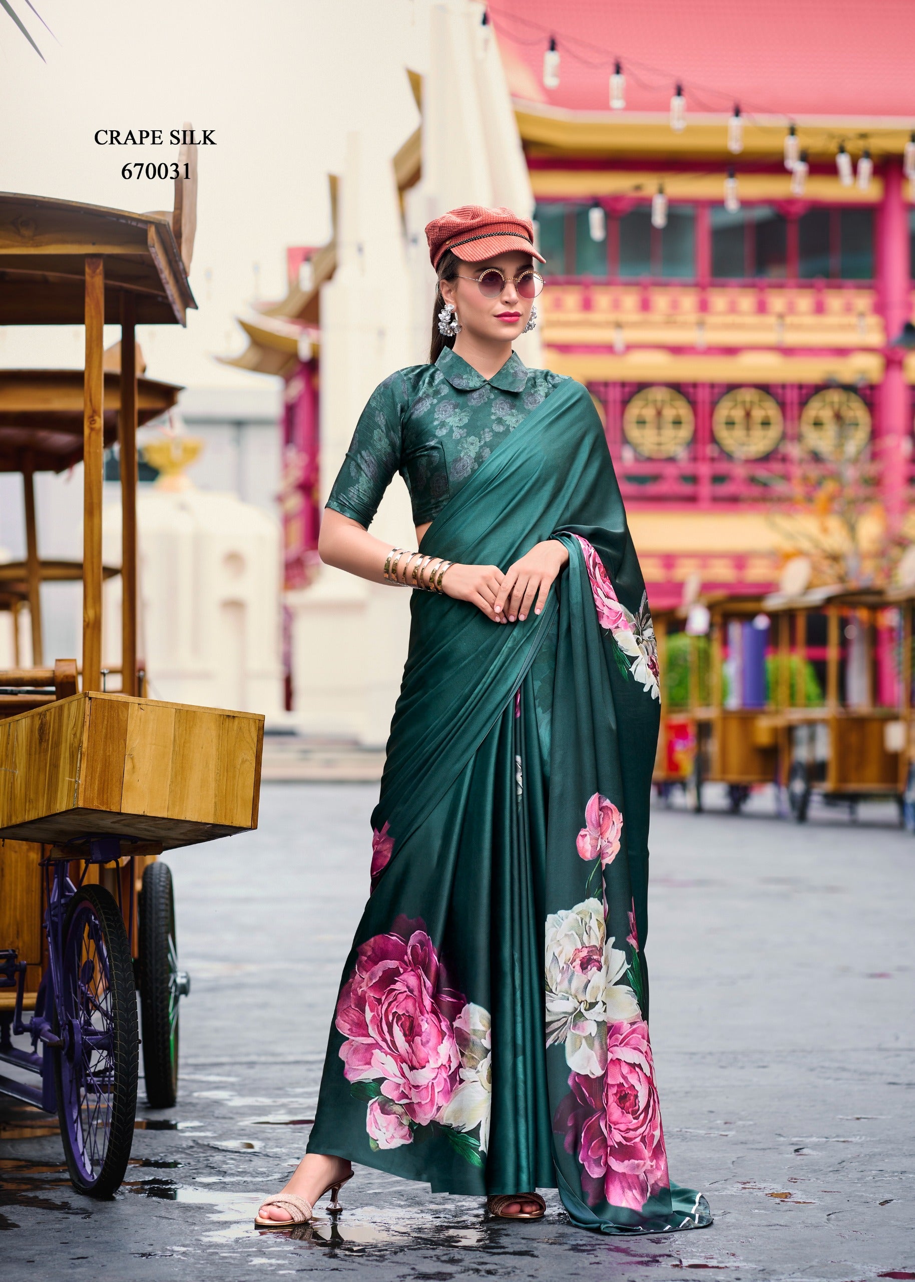 New CLO Satin Crape Saree – Premium Designer Collection