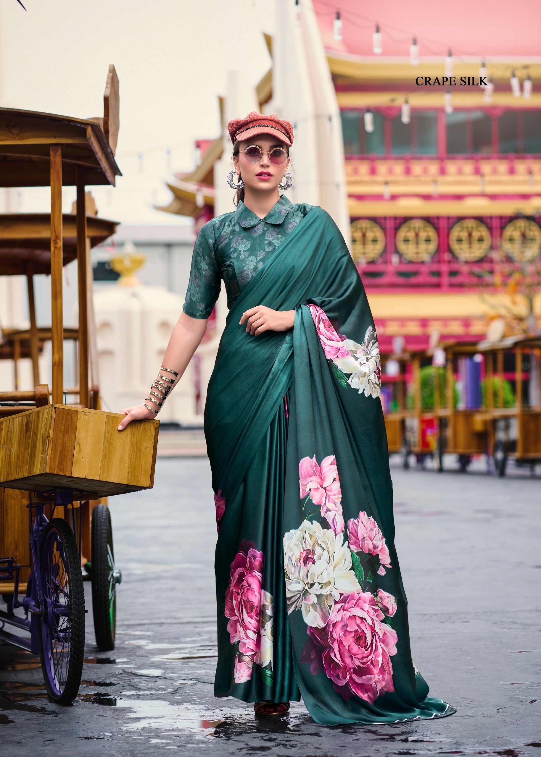 New CLO Satin Crape Saree – Premium Designer Collection