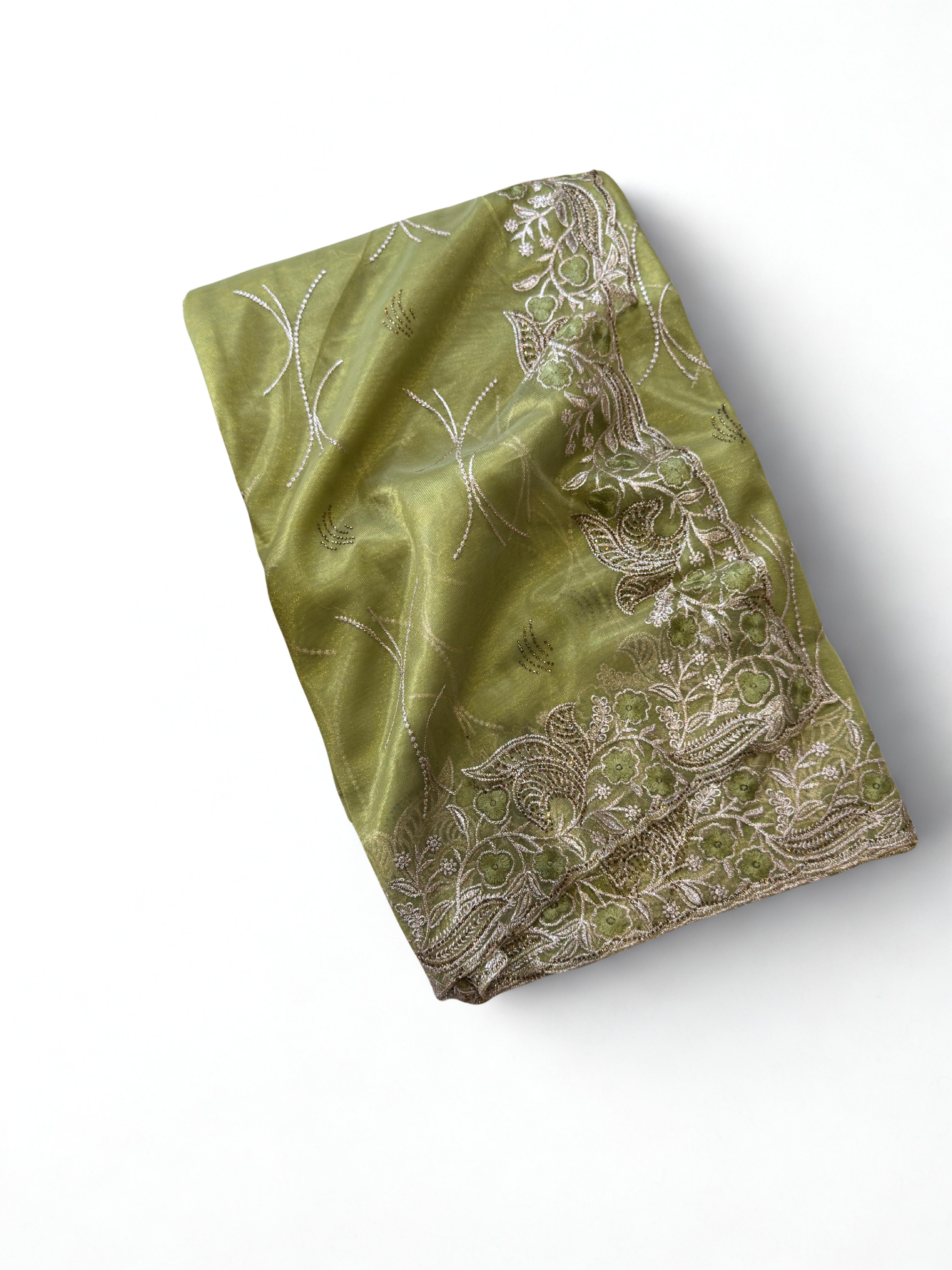 Exclusive Tissue Silk Saree with Viscos Thread & Zarkhan Work