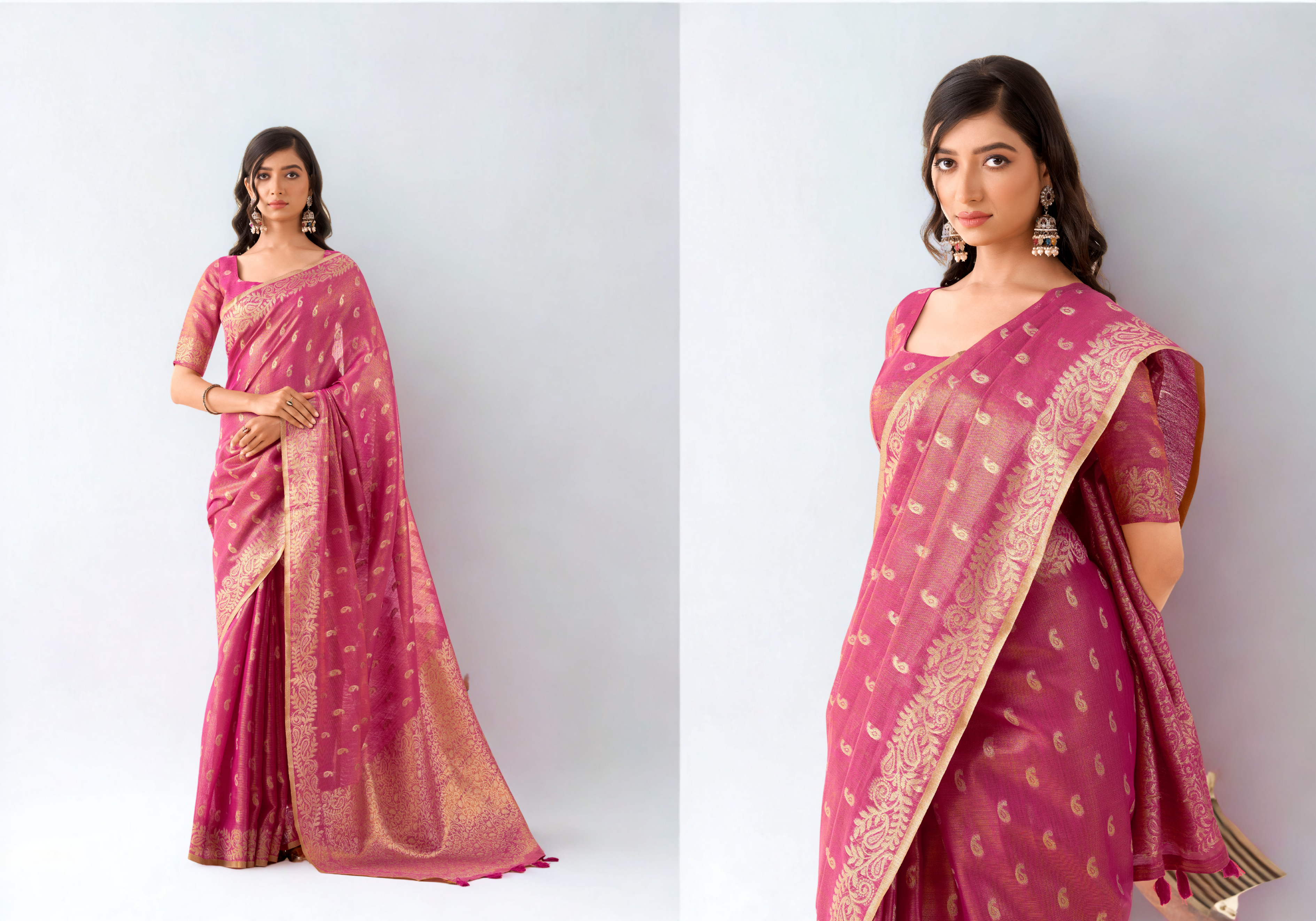 Linen Clo – Premium Tissue Linen Saree Collection