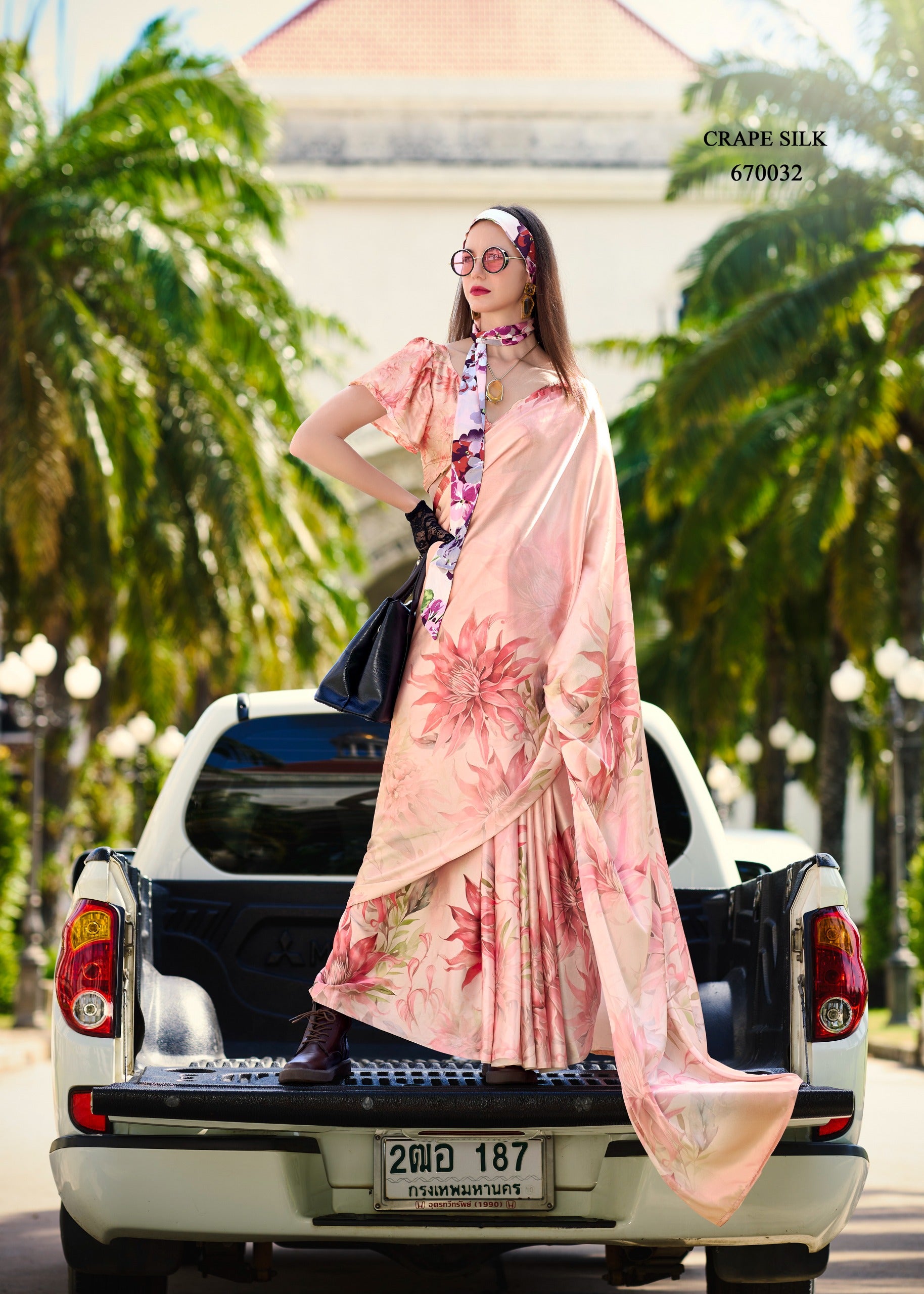 New CLO Satin Crape Saree – Premium Designer Collection