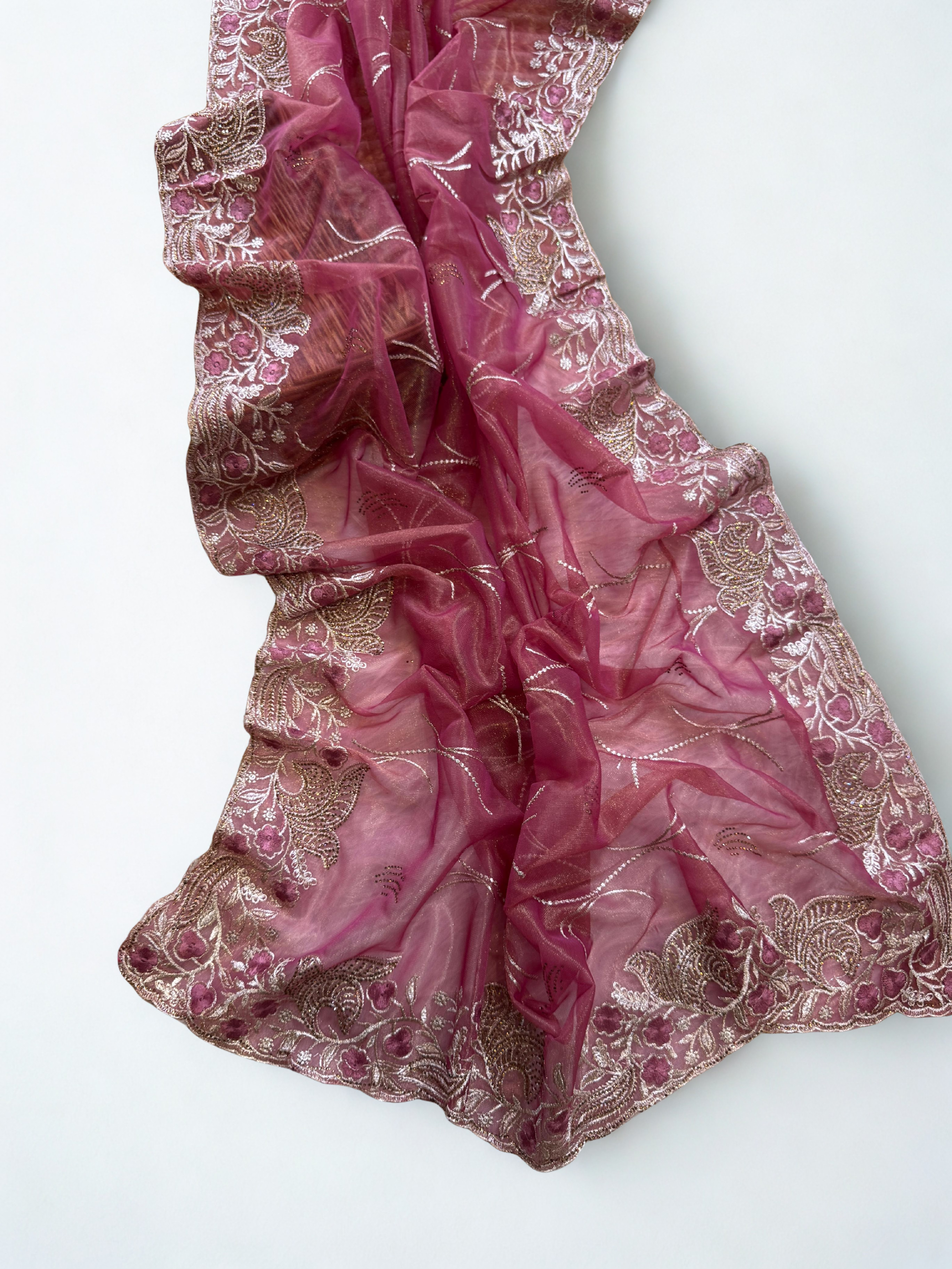 Exclusive Tissue Silk Saree with Viscos Thread & Zarkhan Work