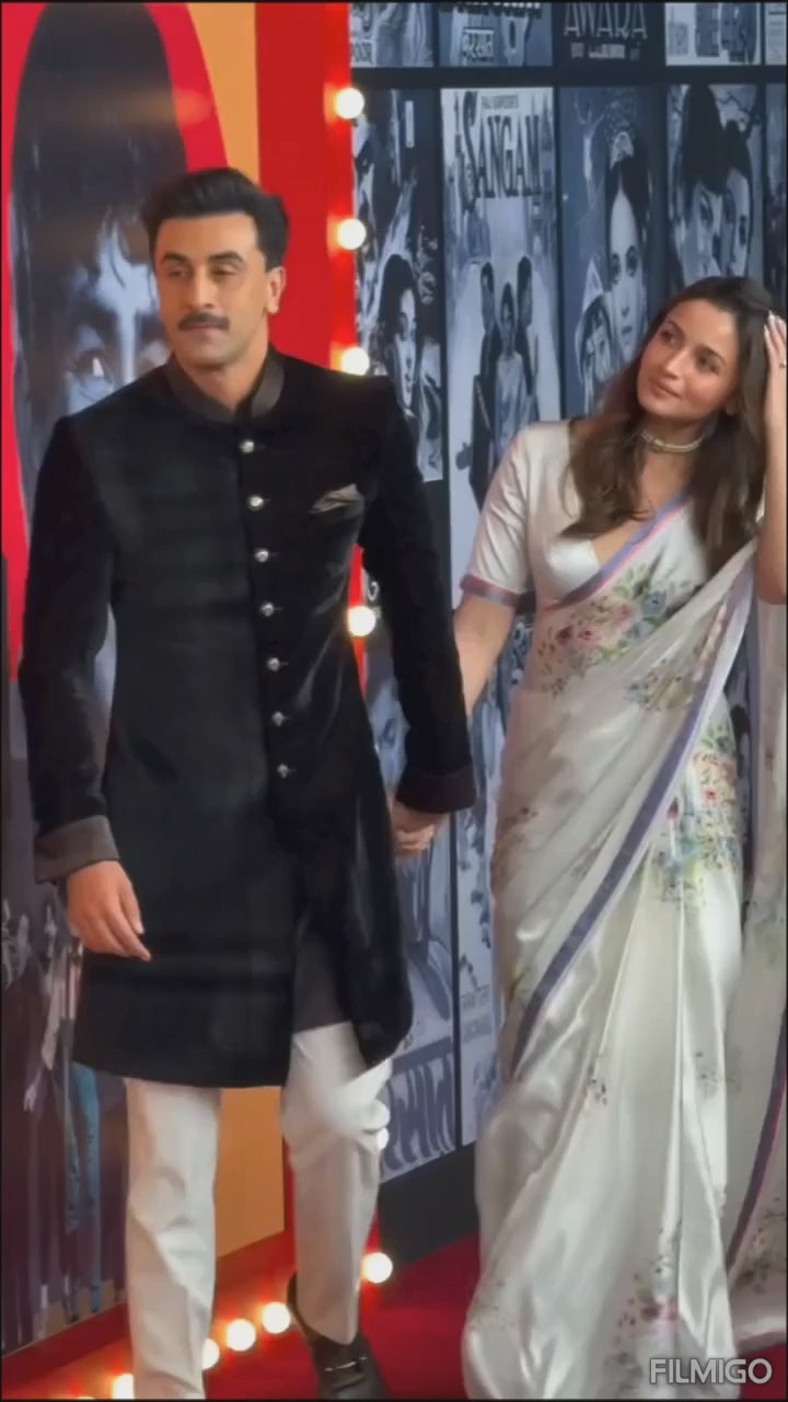 CLOVIRA Pure Satin Silk Ready-to-Wear Saree