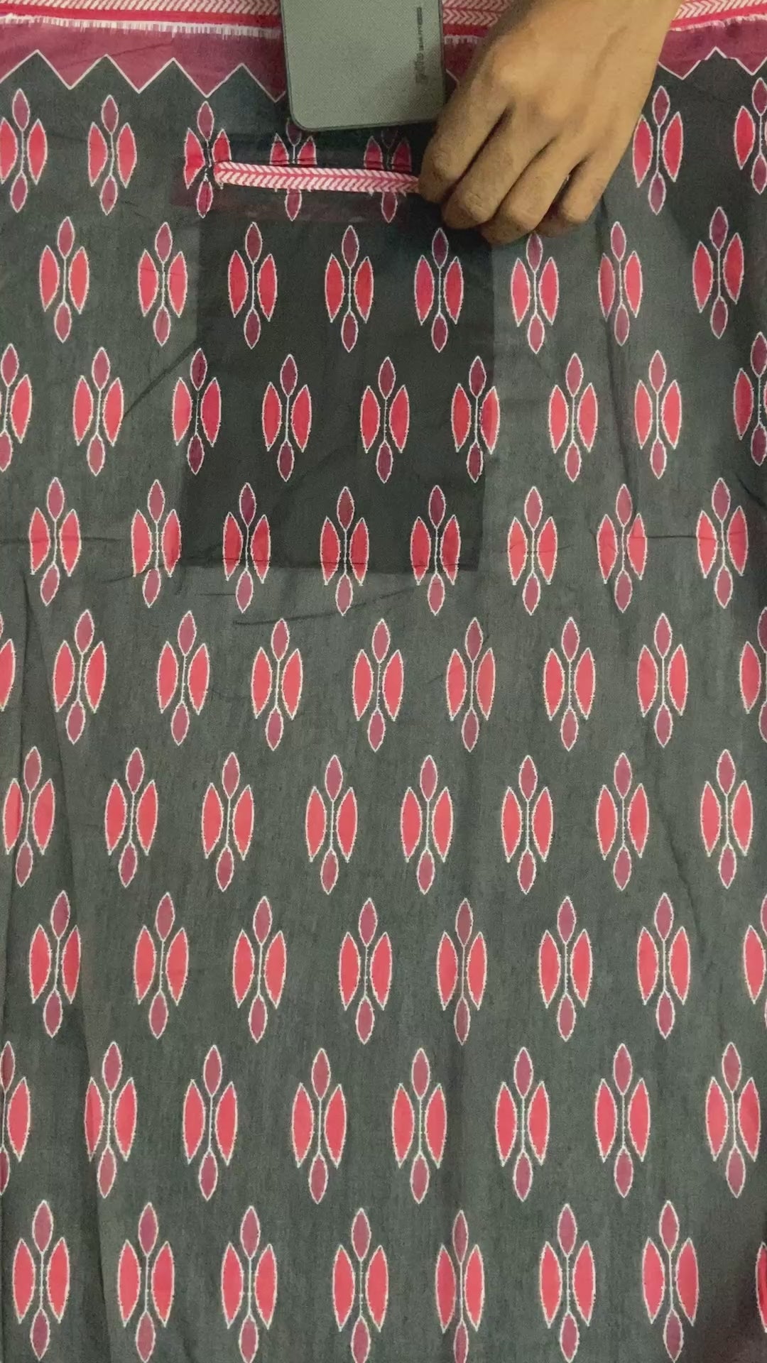 CLOVIRA Pure Soft Mul Cotton Silk Ready-to-Wear Saree with Pocket