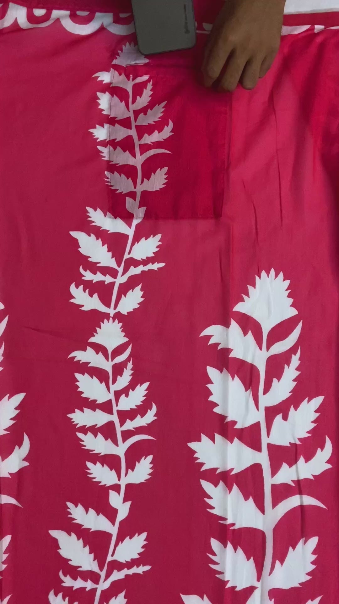 CLOVIRA Pure Soft Mul Cotton Silk Ready-to-Wear Saree with Pocket