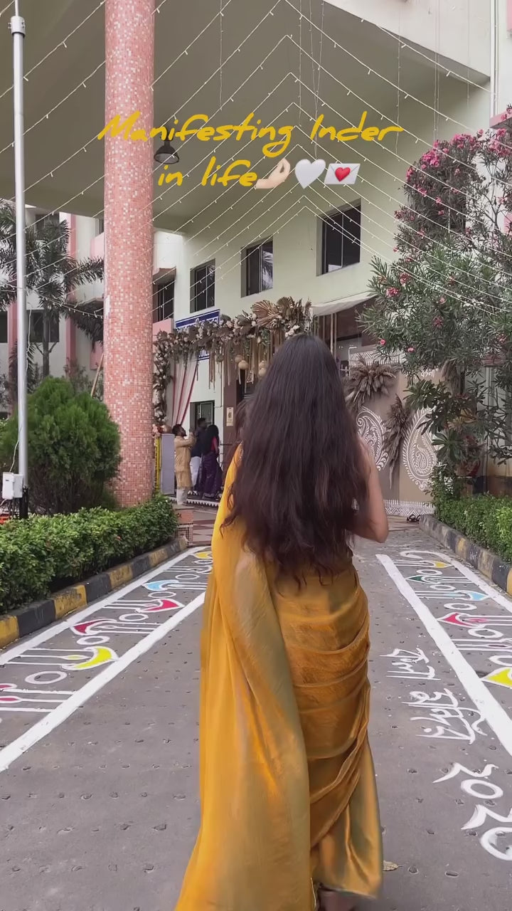 CLOVIRA Radiant Fancy Silk Saree with Stitched Blouse | Elegant Designer Party Wear Collection