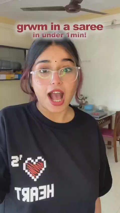 CLOVIRA Pure Soft Mul Cotton Silk Ready-to-Wear Saree with Pocket