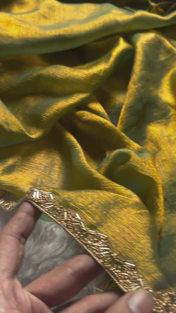 CLOVIRA Radiant Fancy Silk Saree with Stitched Blouse | Elegant Designer Party Wear Collection