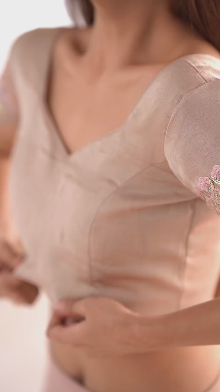 Pure Silky Crush Saree with Multicolor Viscose Sequins & Designer Blouse