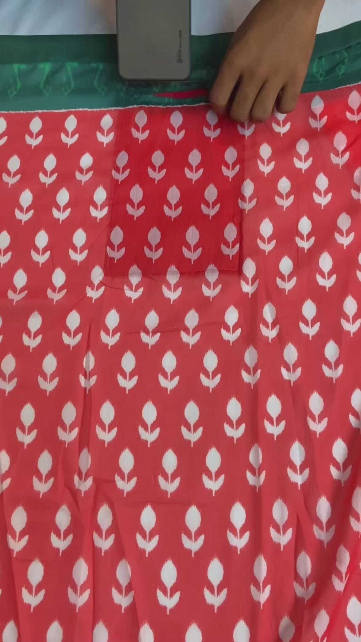 CLOVIRA Pure Soft Mul Cotton Silk Ready-to-Wear Saree with Pocket