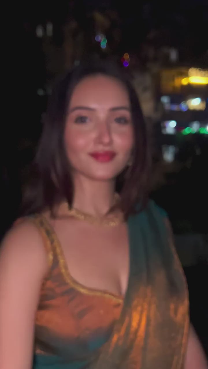 CLOVIRA Radiant Fancy Silk Saree with Stitched Blouse | Elegant Designer Party Wear Collection