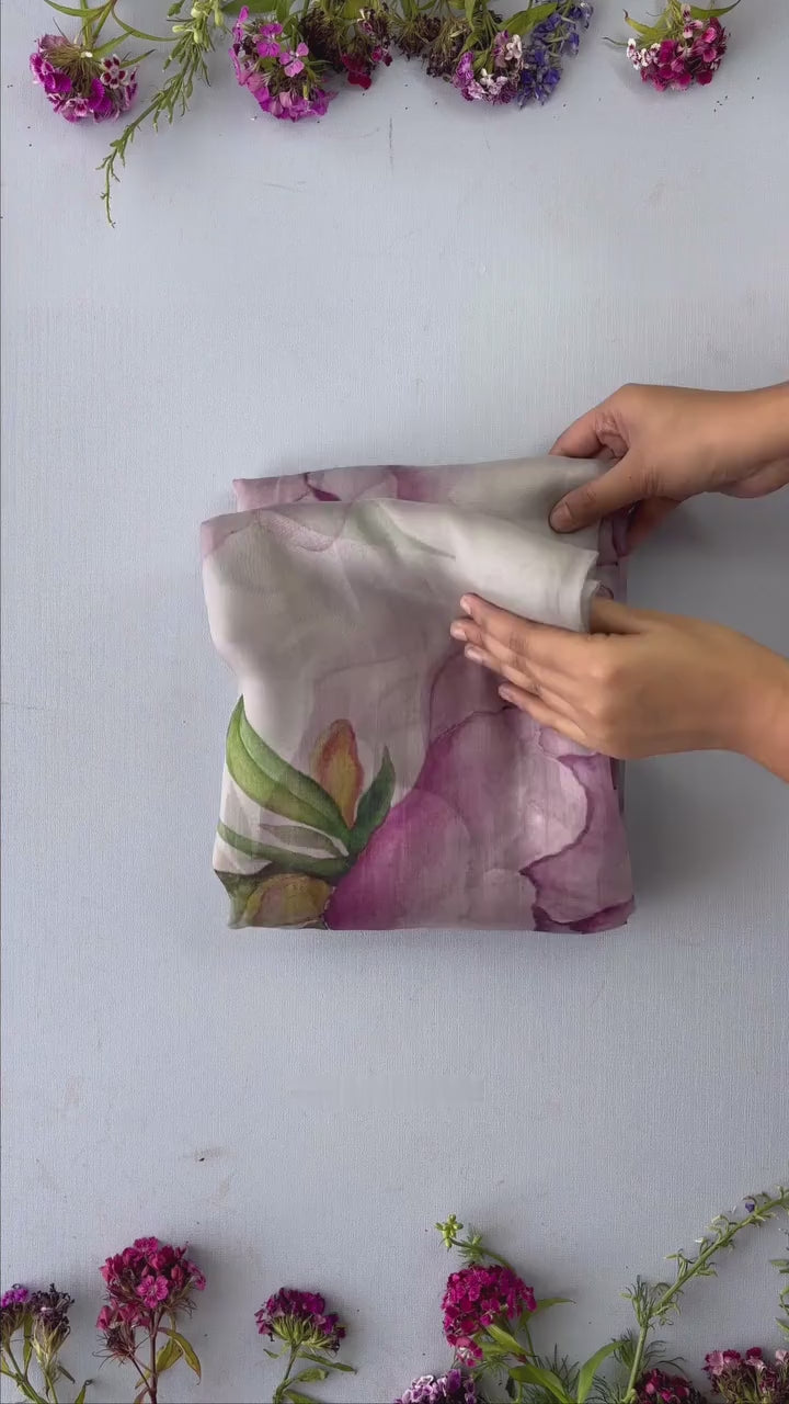 CLOVIRA Tabby Organza Ready-to-Wear Saree with Stitched Blouse | Elegant Designer Party Wear Collection