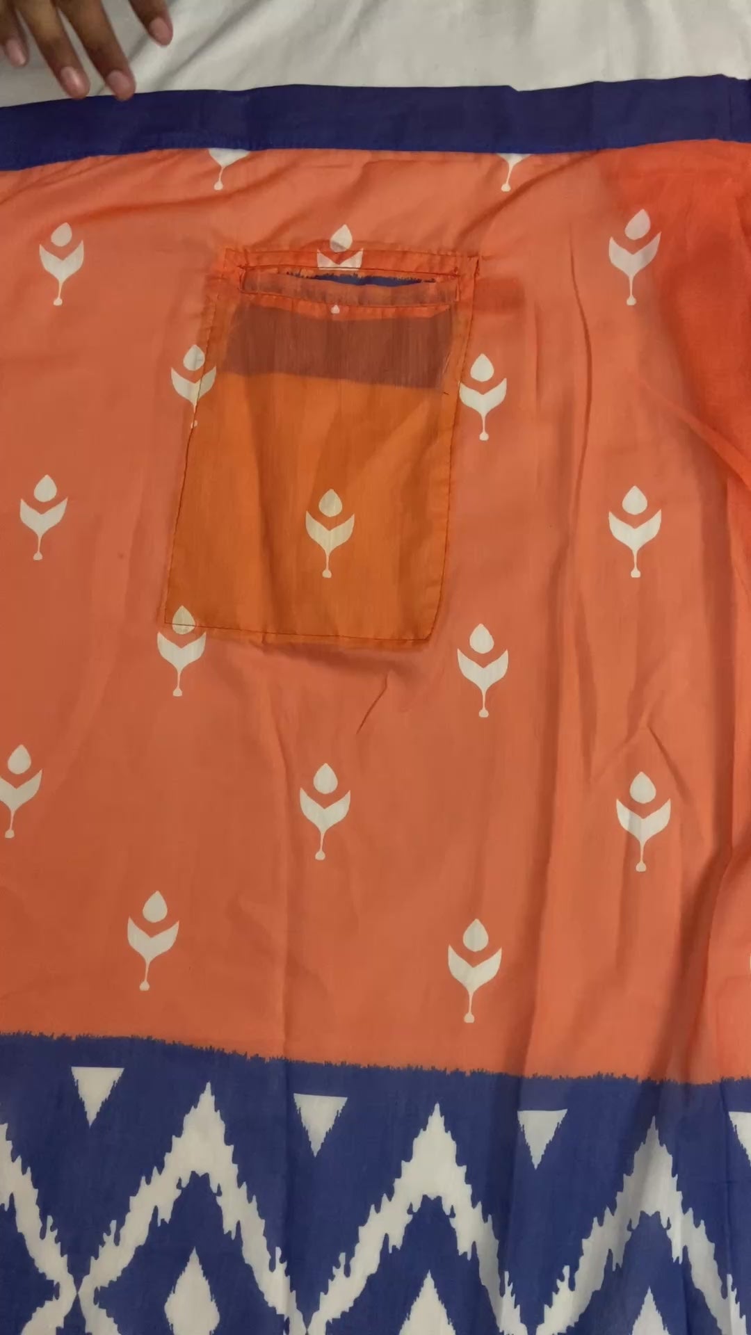 CLOVIRA Pure Soft Mul Cotton Silk Ready-to-Wear Saree with Pocket