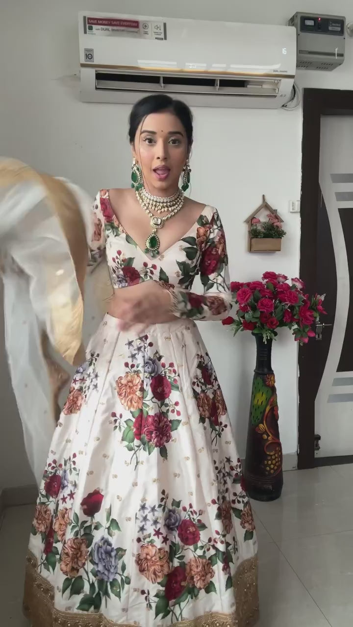 CLOVIRA Yellow Pure Organza Ready-to-Wear Saree