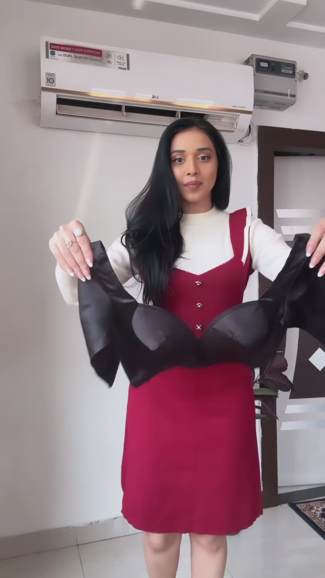 CLOVIRA Pure Satin Silk Ready-to-Wear Saree